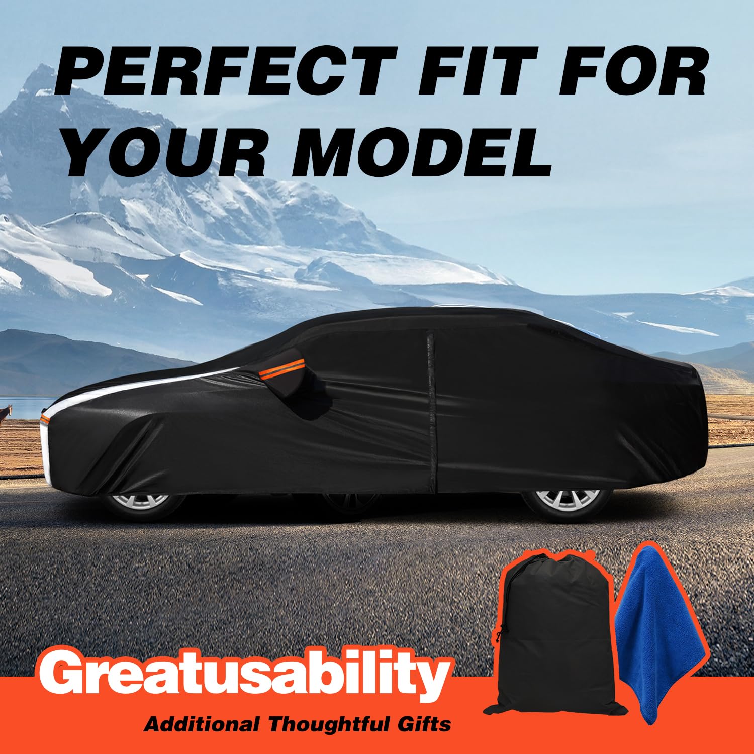 Cotryvox Car Cover for Toyota Corolla (2009-2025) Sedan All-Weather Outdoor Waterproof Rain Snow UV Sun Protector Full Exterior