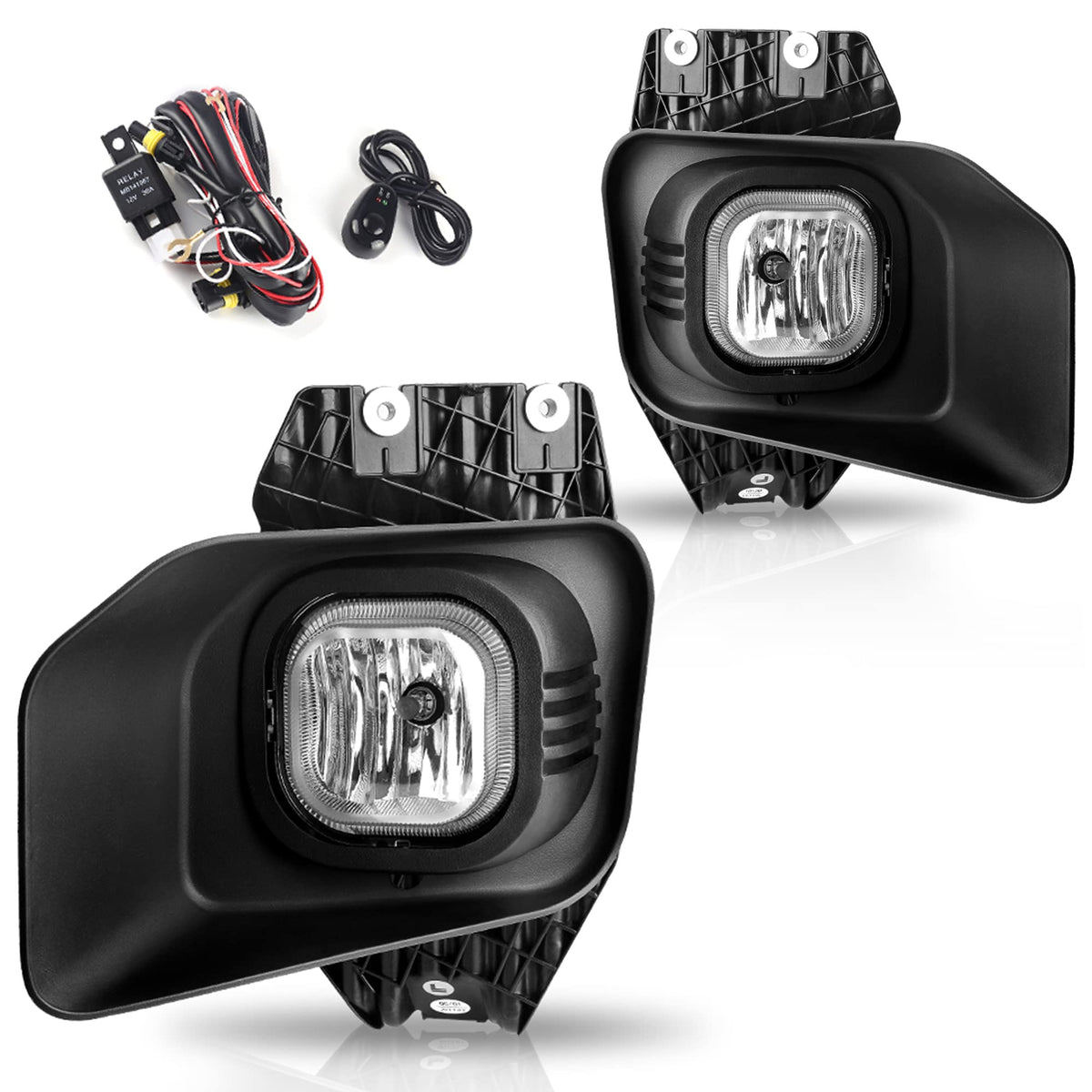 Autosaver88 Fog Lights Compatible With 2011 2012 2013 2014 2015 2016 Ford F250 F350 F450 F550 Super Duty Fog Light Replacement,With 12V 42W H10 Bulbs,Wiring Harness And Switch,Clear Lens