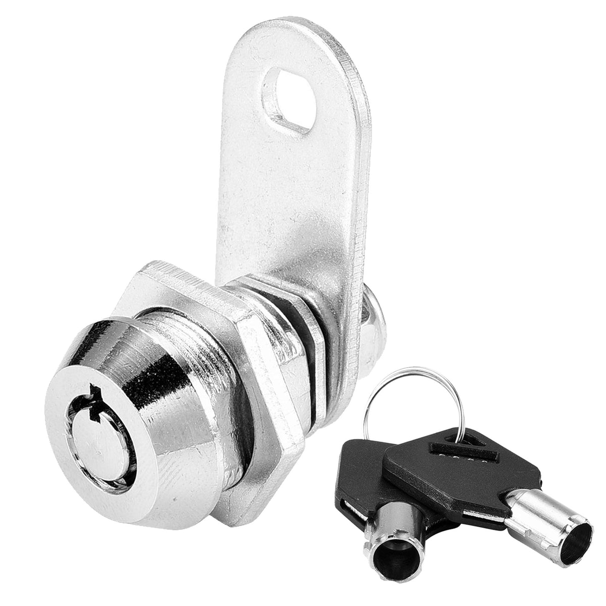 Kitmose Tubular Cam Lock Set With 5/8" Cylinder And Chrome Finish, 1 Pack Tubular Cam Lock With Keys, For Cabinet Lock Secure Important Files And Drawers, Keyed Different