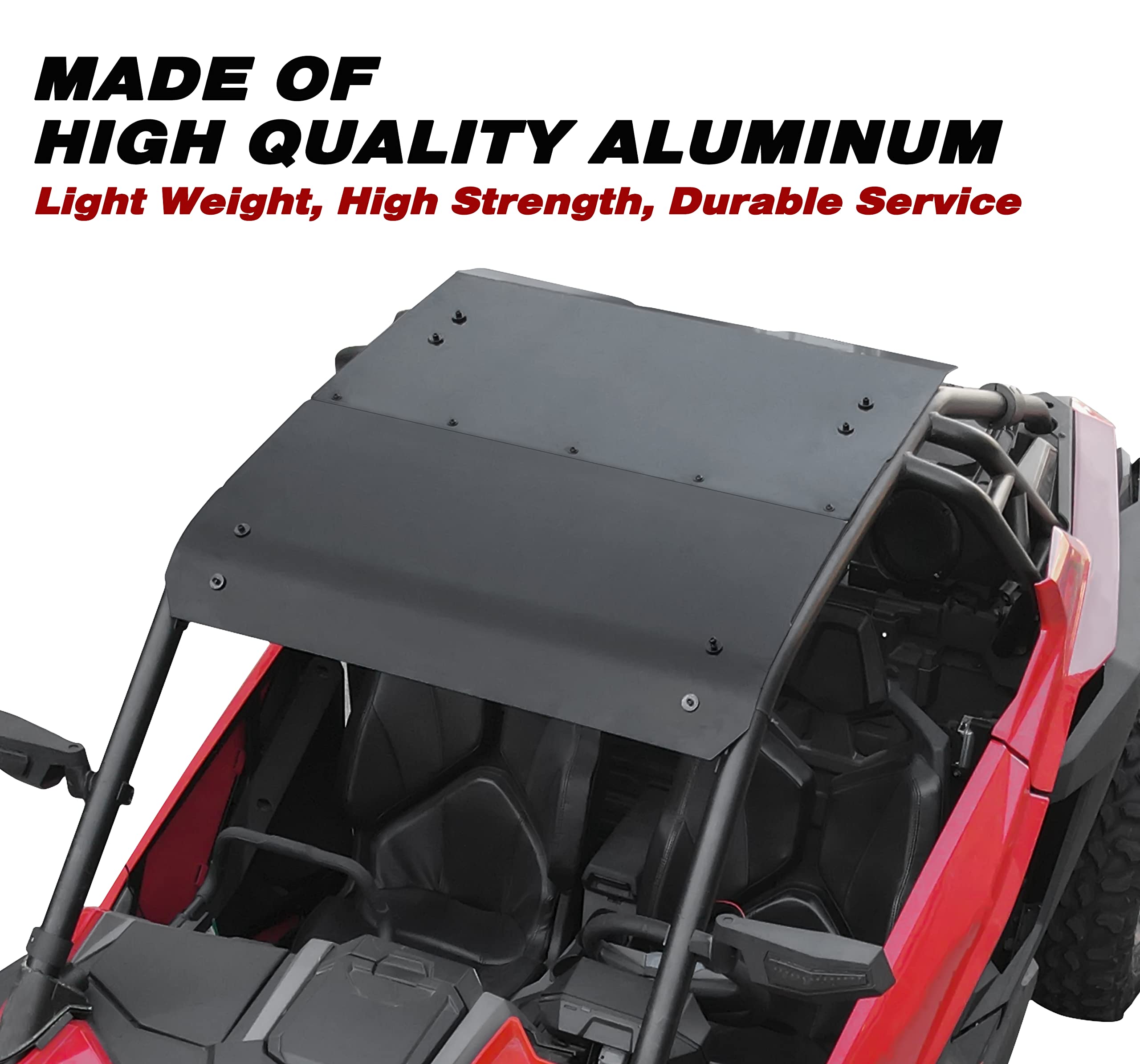 Sautvs Aluminum Roof Top For Rzr Rpo Xp/Pro S, Heavy Duty 2-Piece Combined Aluminum Roof 2 Seater Sun Visor Cover For Polaris Rzr Pro Xp Pro S/Rzr Turbo R 2020-2025 Accessories (Replace #2883743-458)