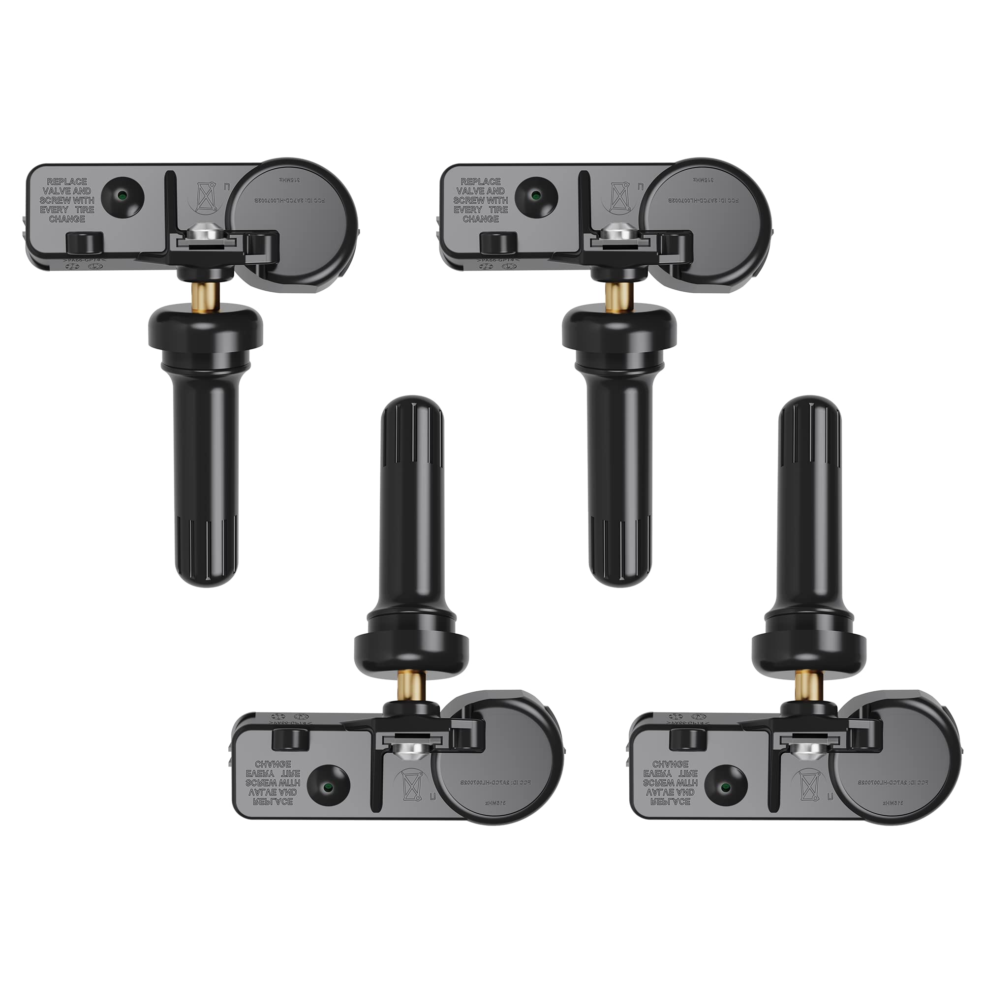 Cdwtps Tpms Sensor,Gm 315Mhz Tire Pressure Monitoring Sensor Compatible For Chevy Silverado Gmc Cadillac Buick Pontiac Saturn Hummber Saab Replace#13598771 13598772 13586335 13581558 4 Pack