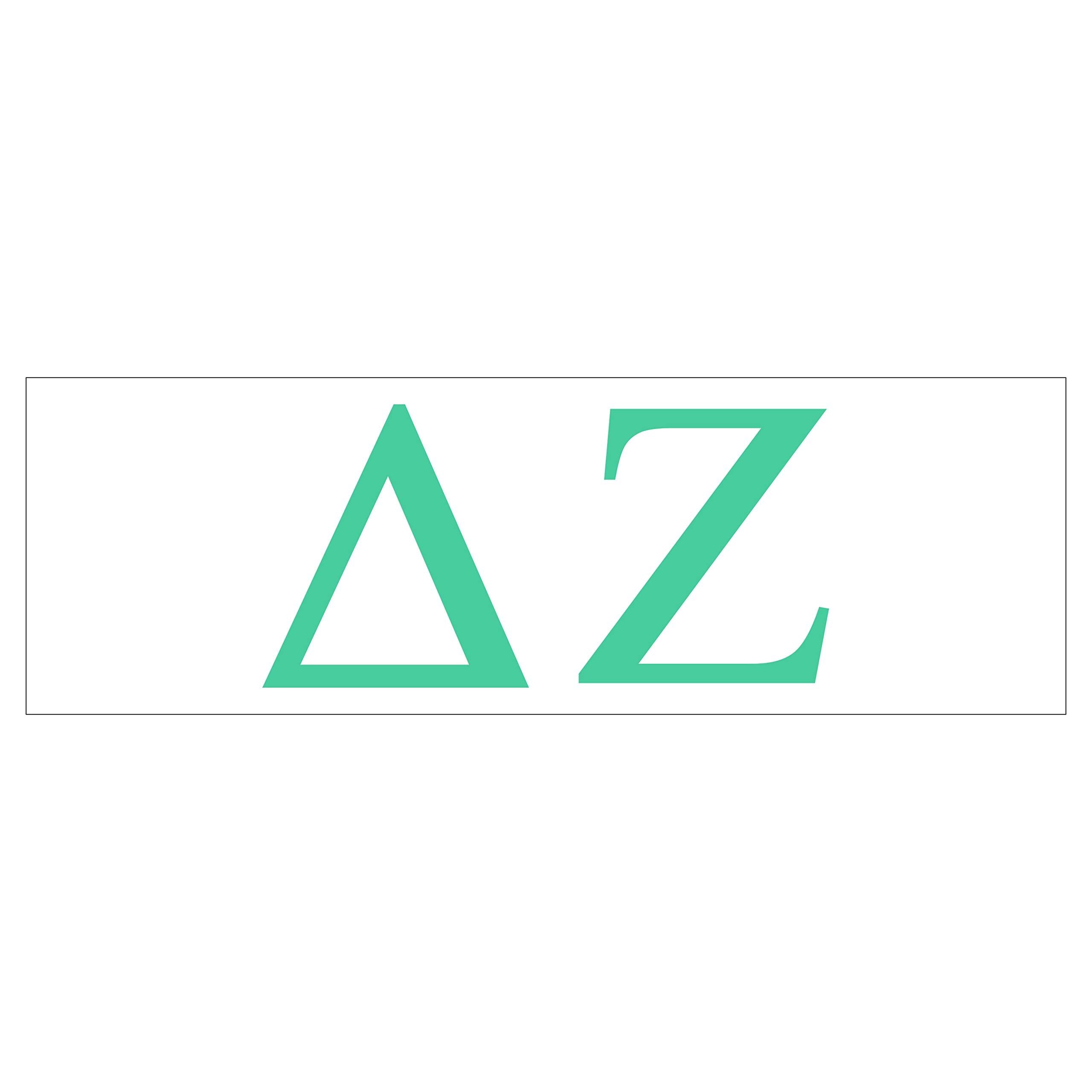 Pro-Graphx Delta Zeta Greek Sorority Sticker Decal, 2.5 Inches Tall, Mint