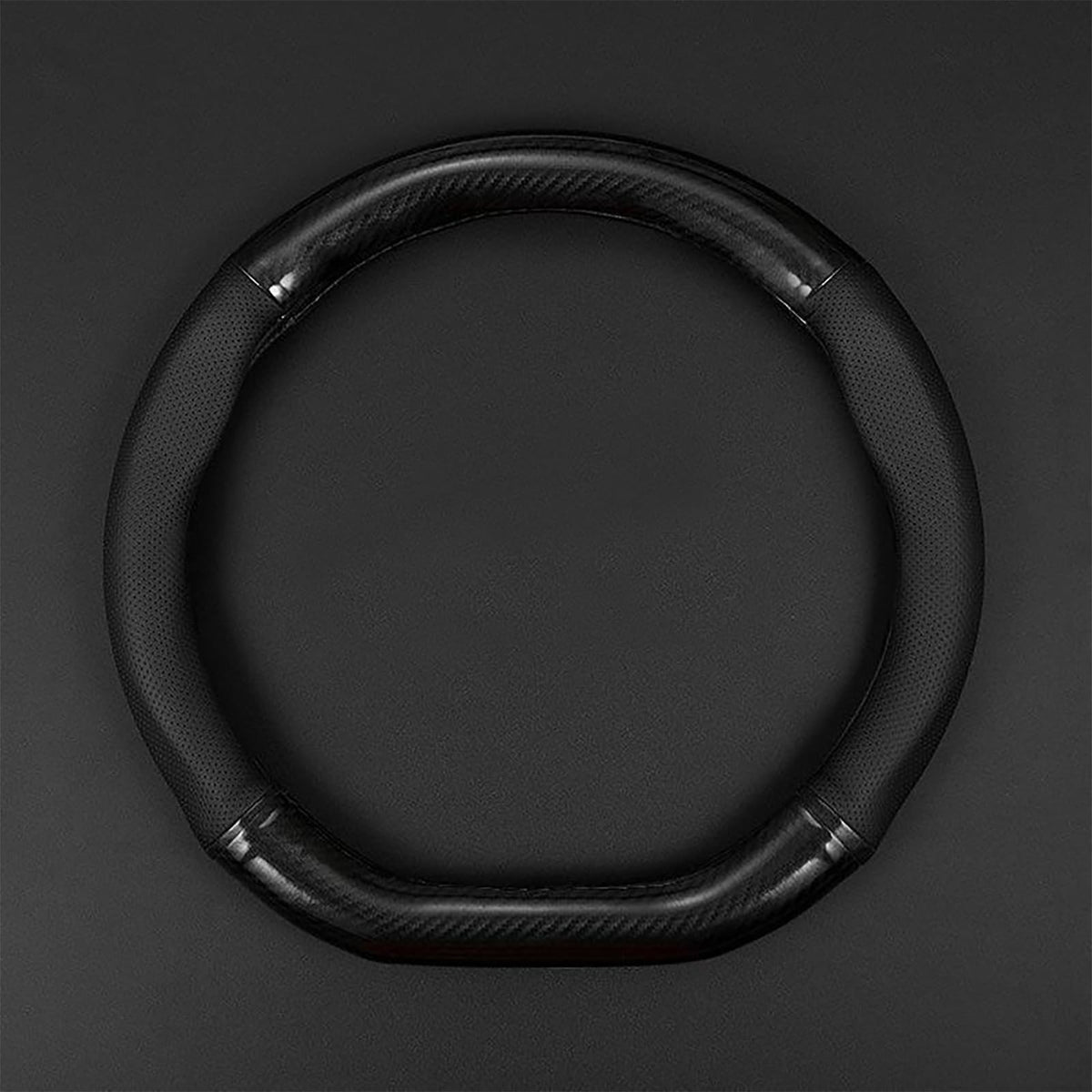 QODOLSI 1 Pack Car Breathable Steering Wheel Cover, Wear -Resistant Steering Wheel Sleeve, Carbon Fiber Non-Slip Steering Wheel 