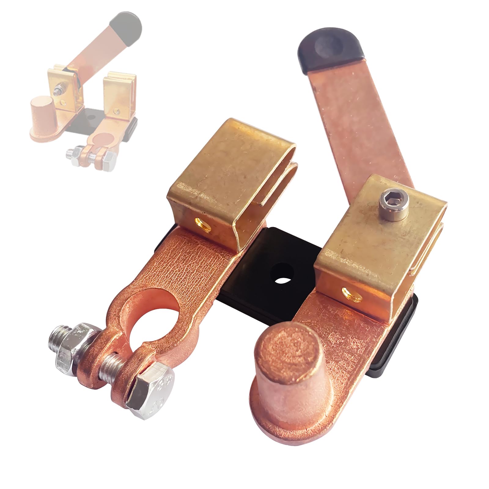 Ampper Top Post Knife Blade Master Switch, 12V / 24V Battery Disconnect Switch Isolator Power Cut Off For Marine Car Boat Rv Atv