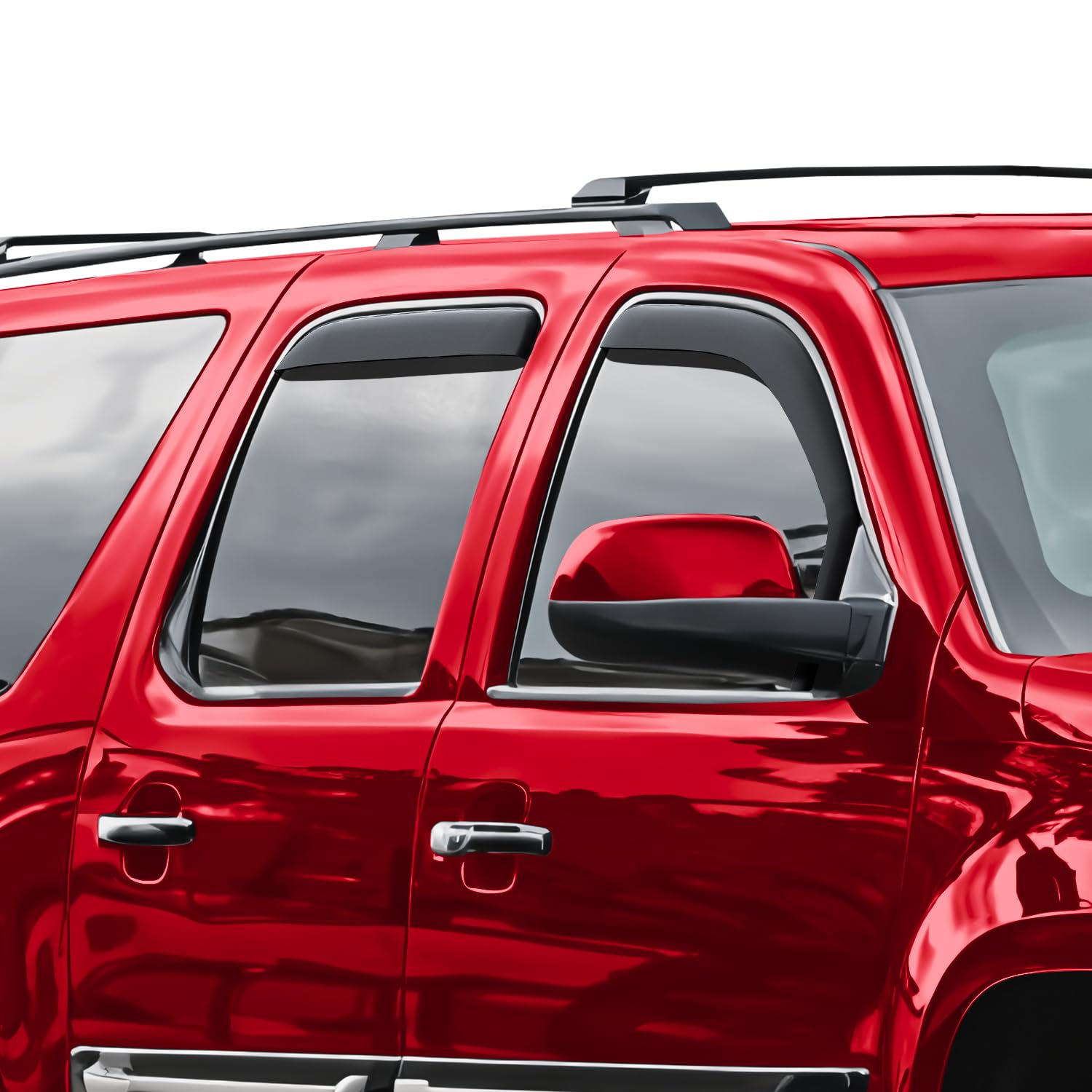 Voron Glass In-Channel Extra Durable Rain Guards For Gmc Yukon Xl 1500 2007-2014, Window Deflectors, Vent Window Visors, 4 Piece