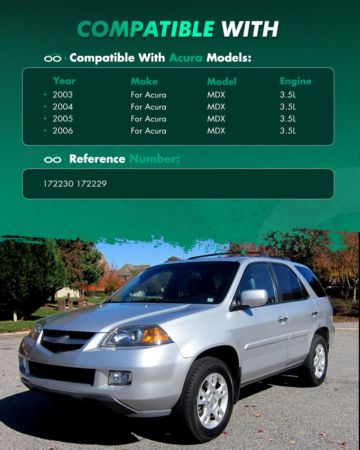 Scitoo Complete Strut Coil Spring Assembly Replacement Struts Shocks Fit For 2003 2004 2005 2006 For Acura Mdx (Front Pair)