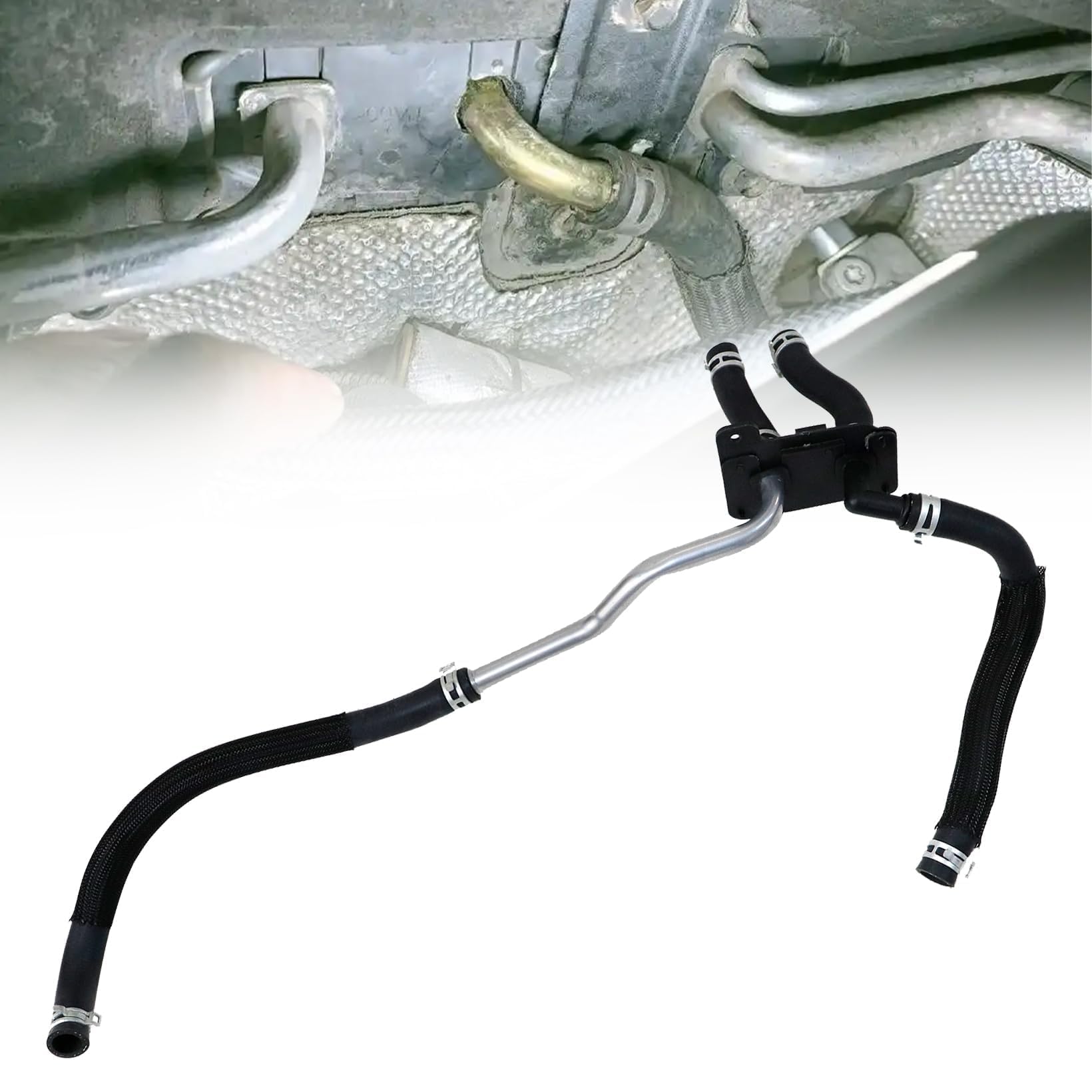 NLQR 55038030AN Heater Supply and Return Hose Compatible with Jeep Grand Cherokee 3.0L/3.6L/5.7L/6.2L/6.4L 2011-2020 Compatible 