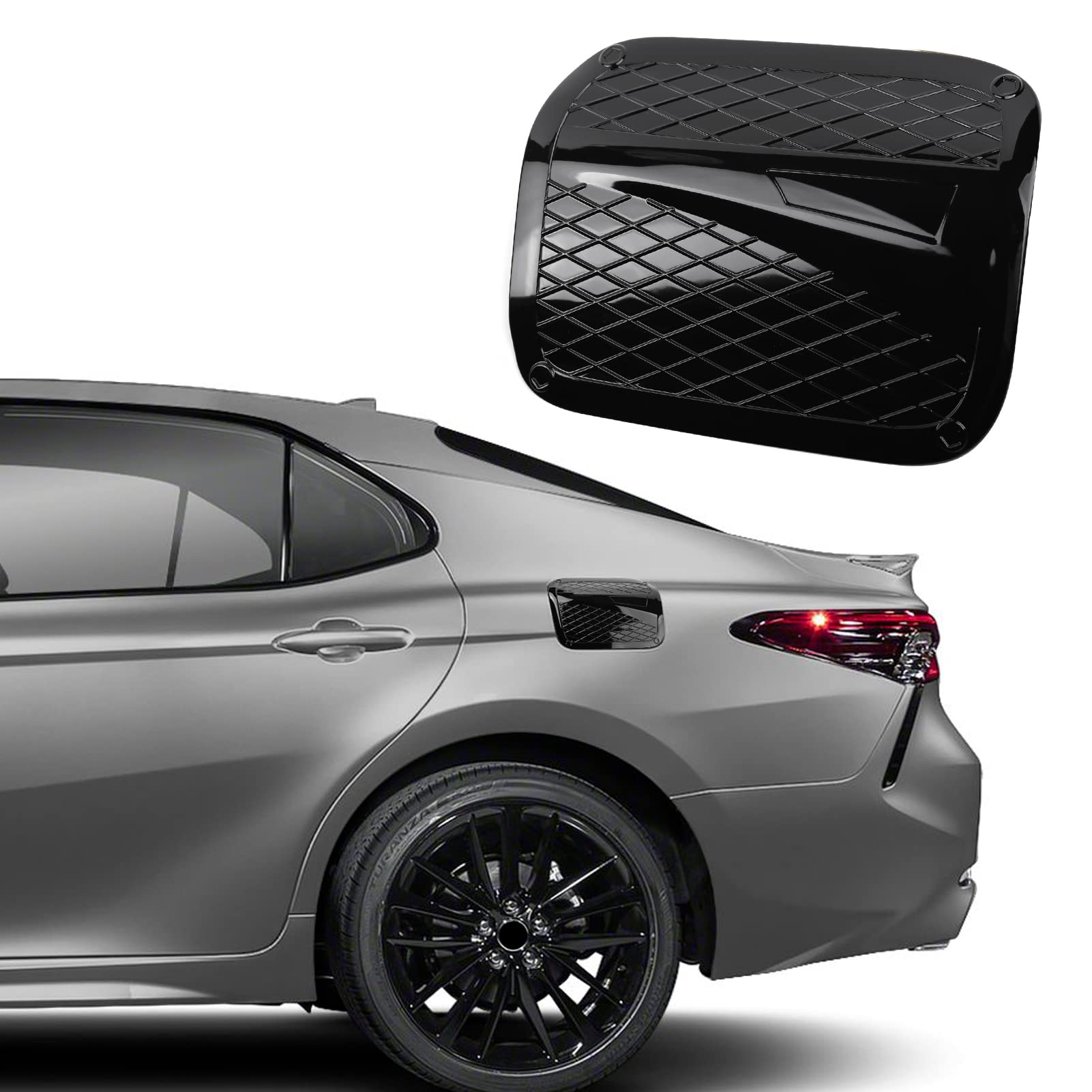 Cke For 8Th Gen Camry Compatible With Toyota Camry 2024 2023 2022 2021 2020 2019 2018 Accessories Car Fuel Tank Cover Trim Oil G