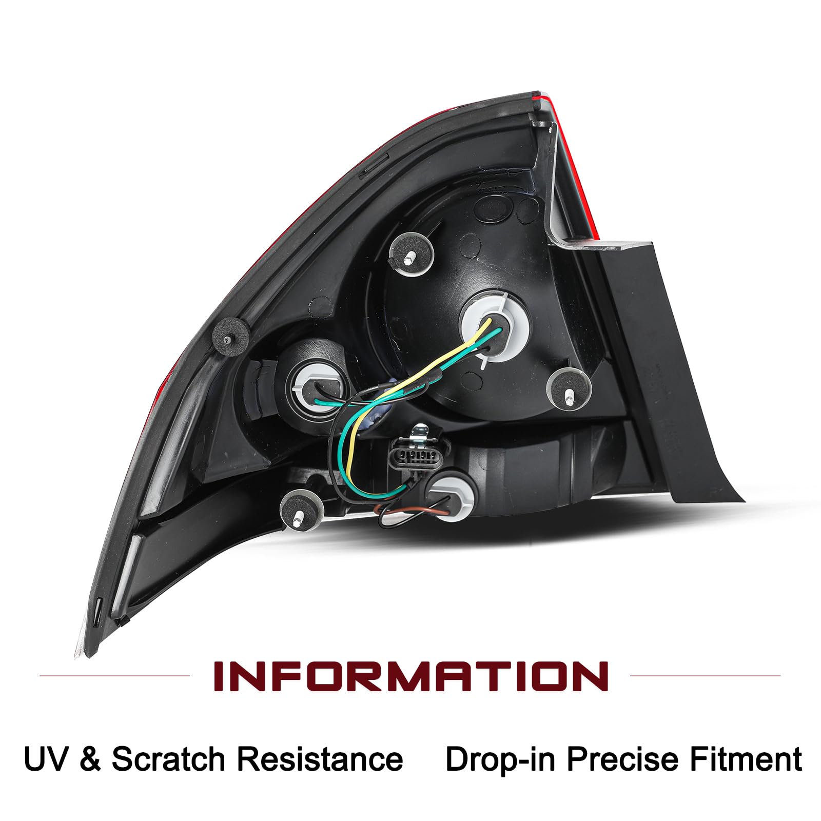 Jsboyat Fits For 2006-2013 Chevy Impala Headlight And Tail Lights Assembly Pair Set Factory Halogen Oe Direct Replacement Chrome