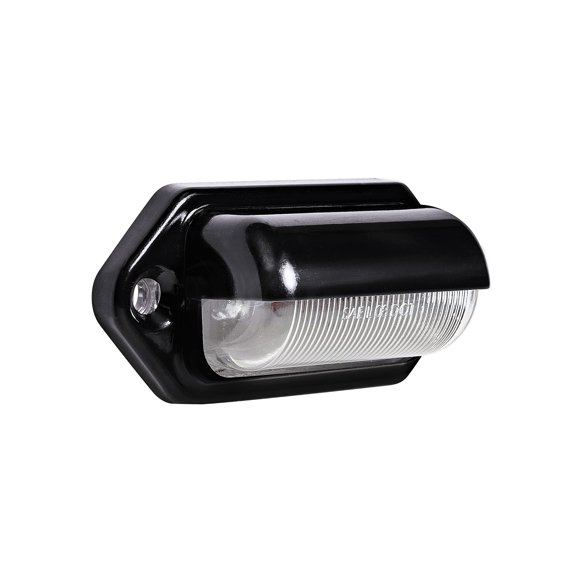 True Mods 1Pc Trailer Led License Plate Light [Dot Fmvss 108] [Sae L] [Black-Finish] [Surface Mount] [Waterproof] [12V Dc] Court