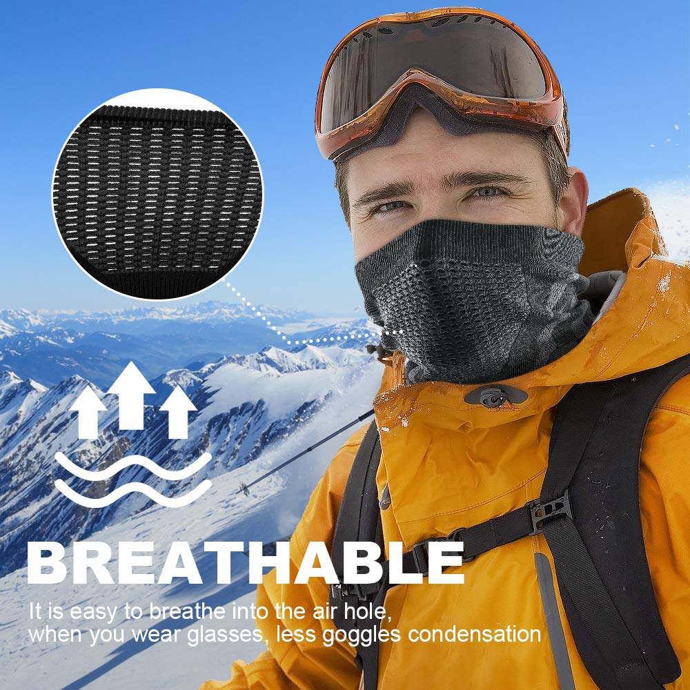 Wtactful Winter Neck Gaiter Neck Warmer Men Half Face Ski Mask Cover Shield For Cold Weather Windproof Tube Bandana Balaclava Fo