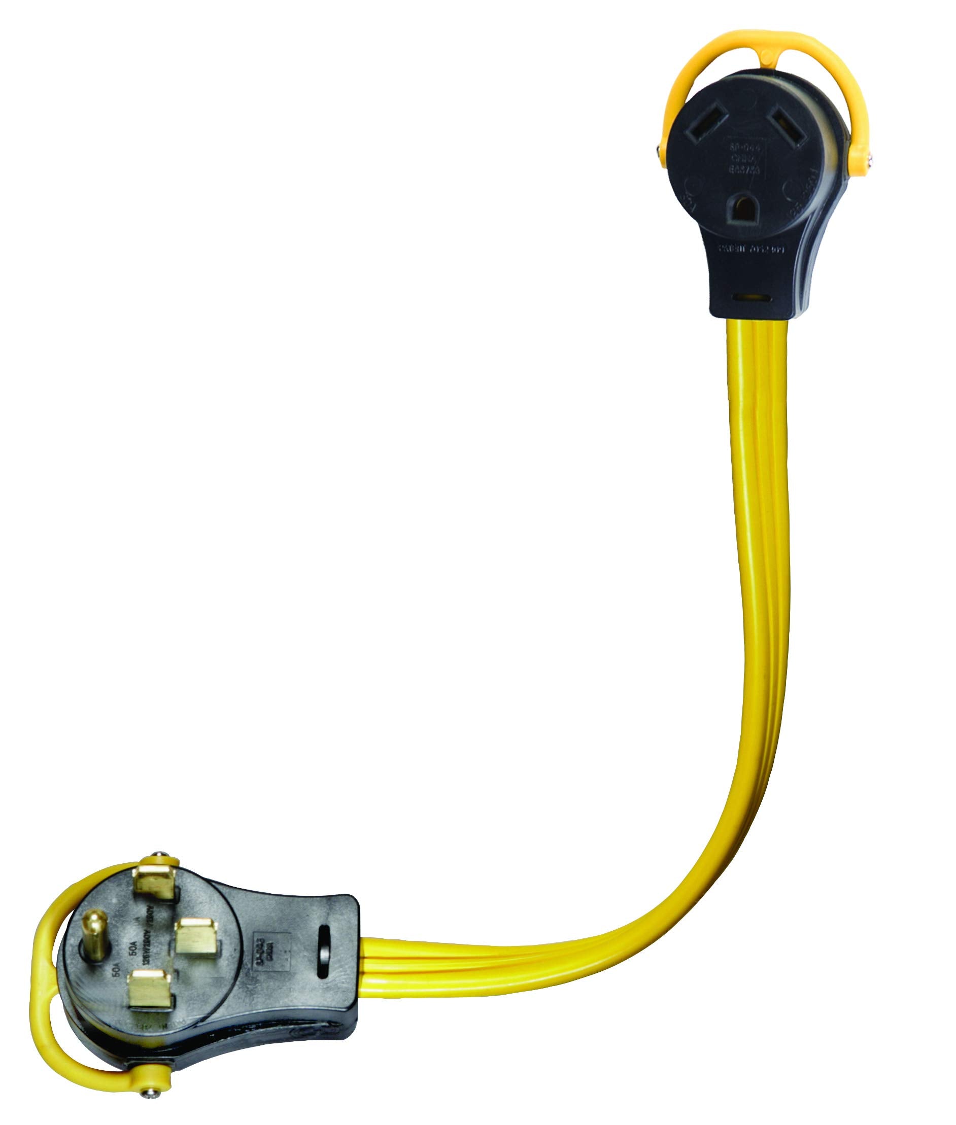 Arcon 14368 Generator Pigtail Power Cord 30-Amp Female To 50-Amp Male 18-Inch Flat Wire