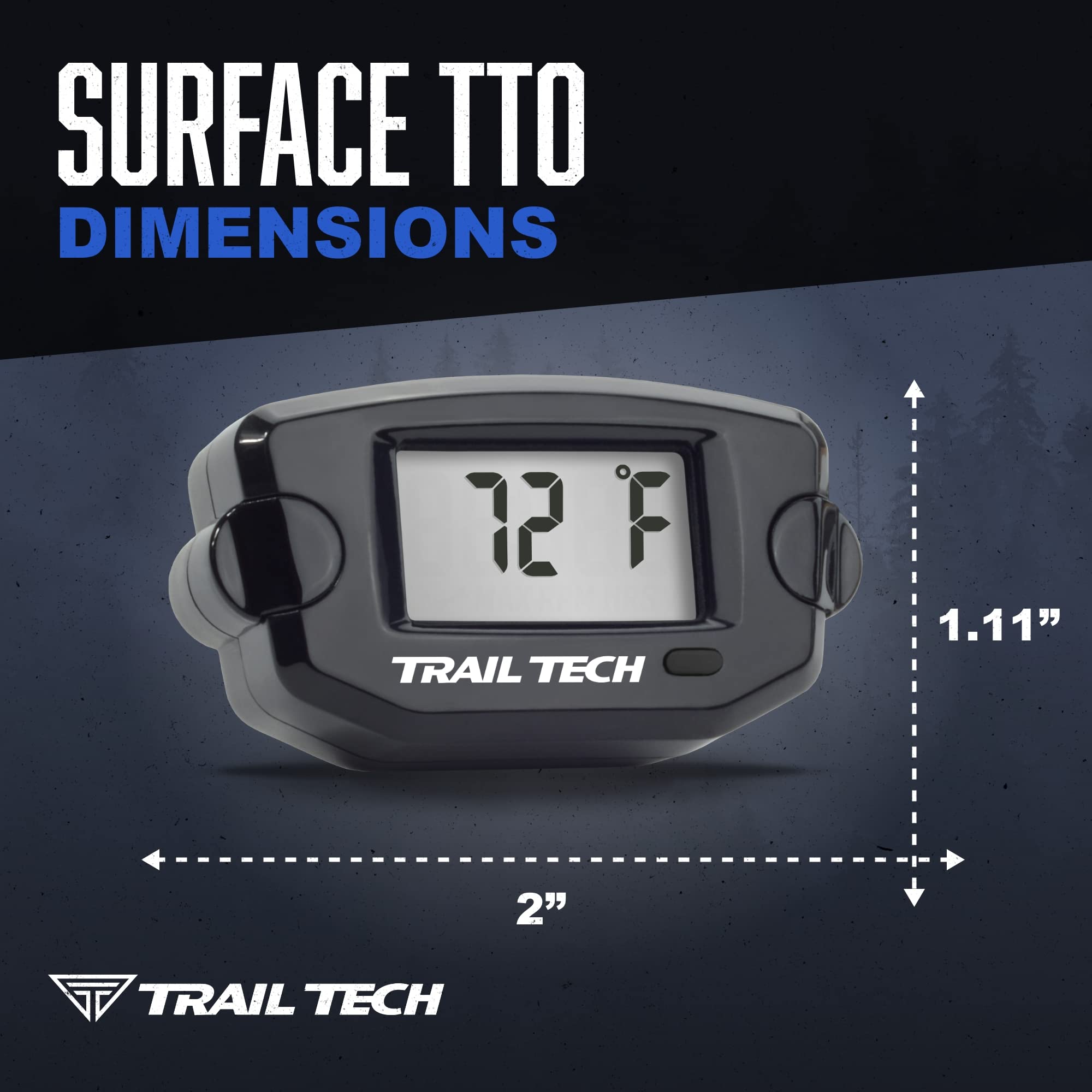 Trail Tech 742-Et1 Tto Temperature Digital Gauge 10Mm Cht Spark Plug Sensor