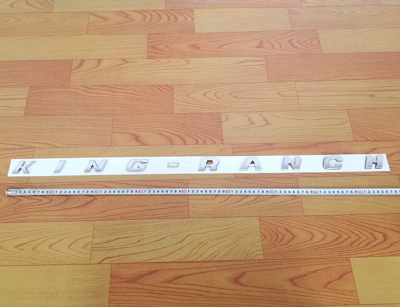 Sanucaraofo 2-Pack Chrome King Ranch Emblems - 3D Logo Badges for Ford F-150, F-250, F-350 Trucks