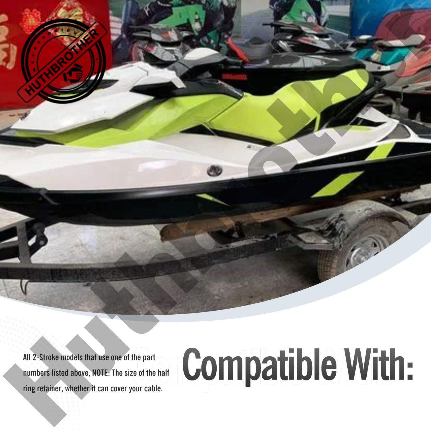 2 Set 277001729 277001527 Steering Reverse Aluminum Cable Lock Nut Kit - by Huthbrother, Compatible with Sea Doo 293830063 27700