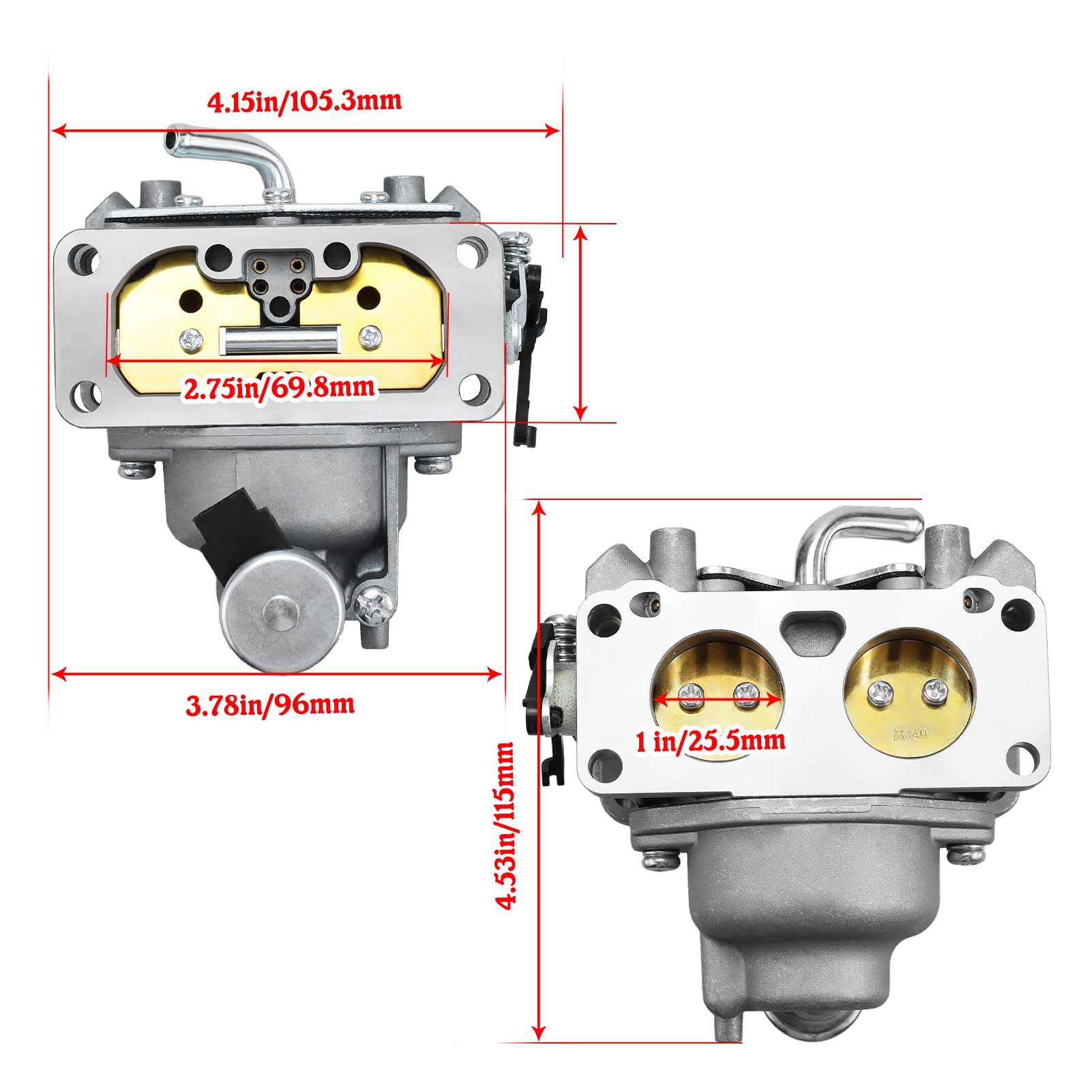 FH641V Carburetor for Kawasaki FH641V FH721V FH661V FH680V FX850V FH751V FX801V 22 HP Engine Carb Replace# 15004-1010 15004-0760