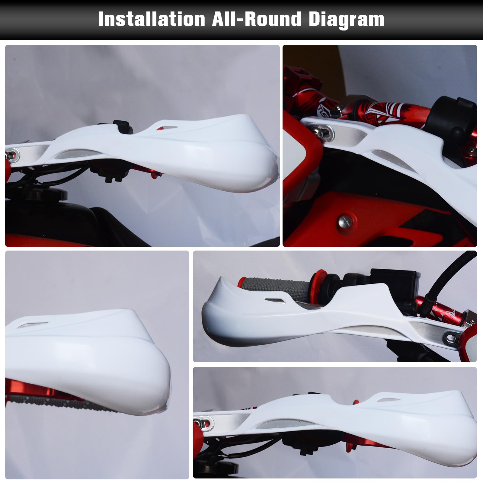 Jfg Racing Dirt Bike Handguards,7/8'' And 1 1/8'' Handlebar Dirtbike Hand Guards Accessories Universal For Motorcycle Snowmobile