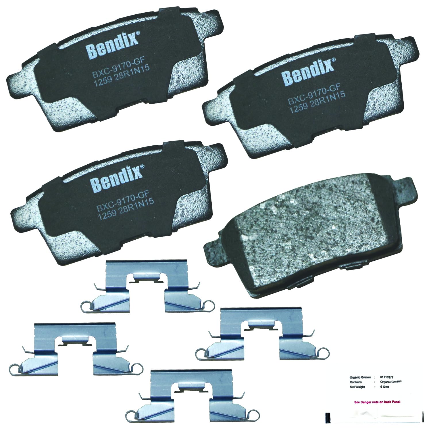 Bendix Priority1 Cfc1259 Ceramic Rear Brake Pads For Ford Edge 2010-2007, Lincoln Mkx 2010-2007, Mazda Cx-7 2012-2007, Cx-9 2011