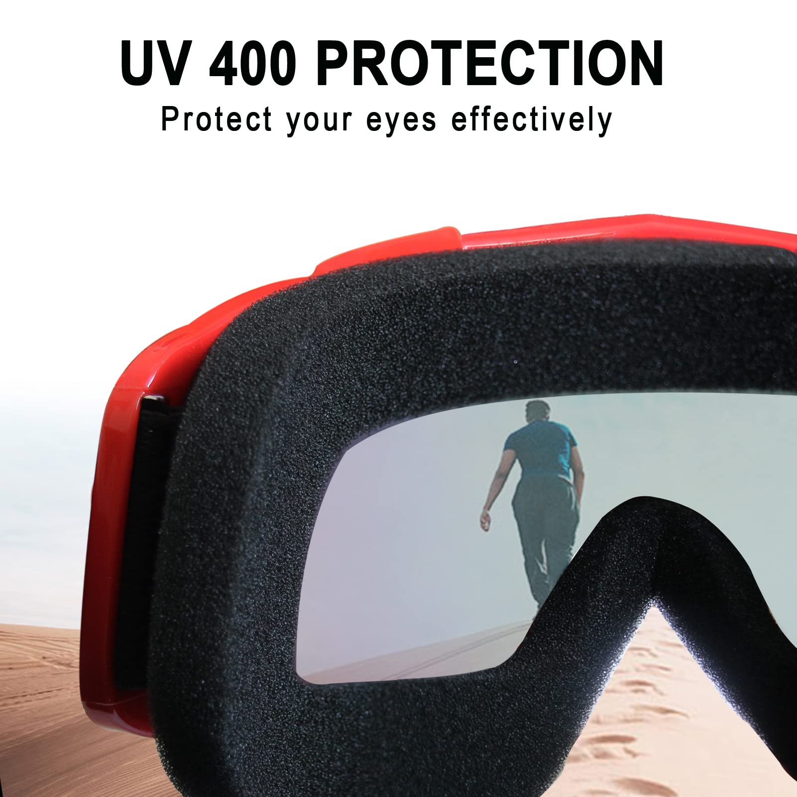 Shutuan Motorcycle Goggles Motocross Dirt Bike Goggles ATV Goggles for Adults Riding Goggles UV 400 Offroad Goggles Mx Racing He