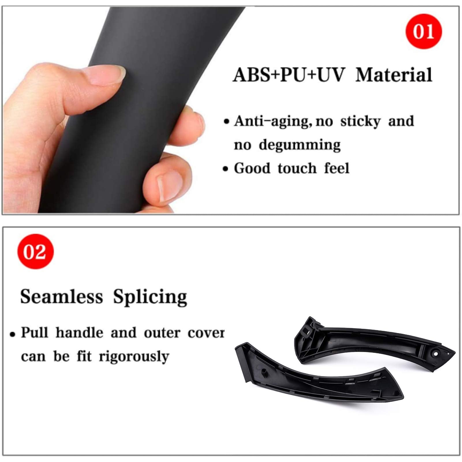 Moonlinks Compatible With Bmw 3 Series E90/E91/E92/E93 Door Pull Handles + Door Handle Outer Cover,Passenger Side Door Handle Co