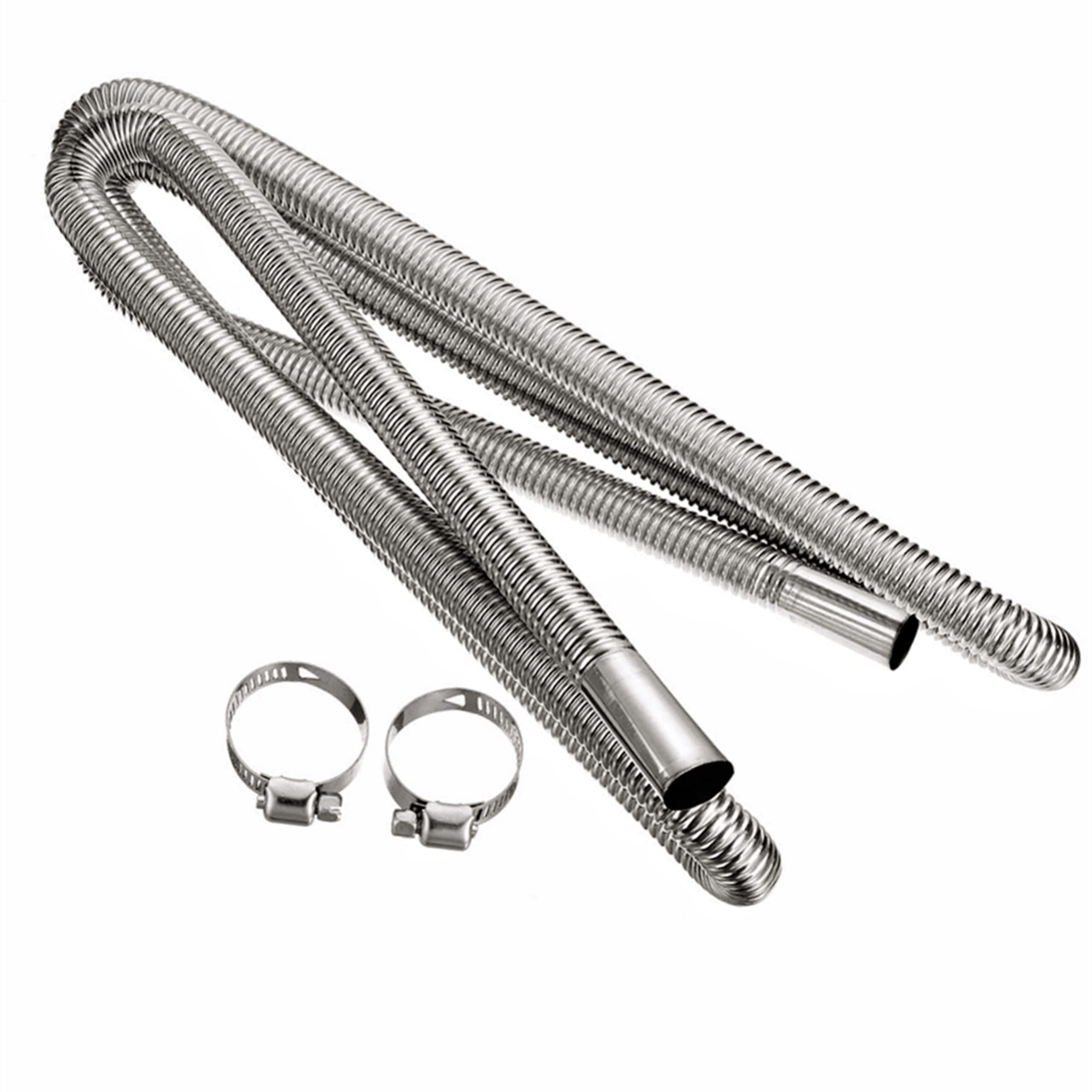 Air Exhaust Pipe Heater Pipe Heater Parking Air Heater Exhaust Pipe Diesel Gas Vent Hose Stainless Steel 2.5cm/1in Inner With Ca