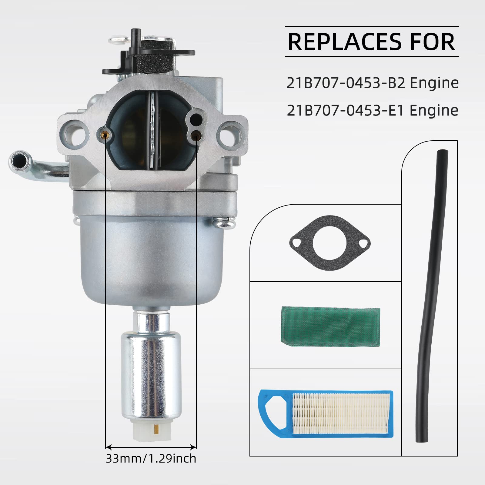 Carburetor For B&S 594601 796587 591736 19 19.5 20 20.5 21 Hp Engine Craftsman Riding Lawn Mower Tractor Intek Single Cylinder O