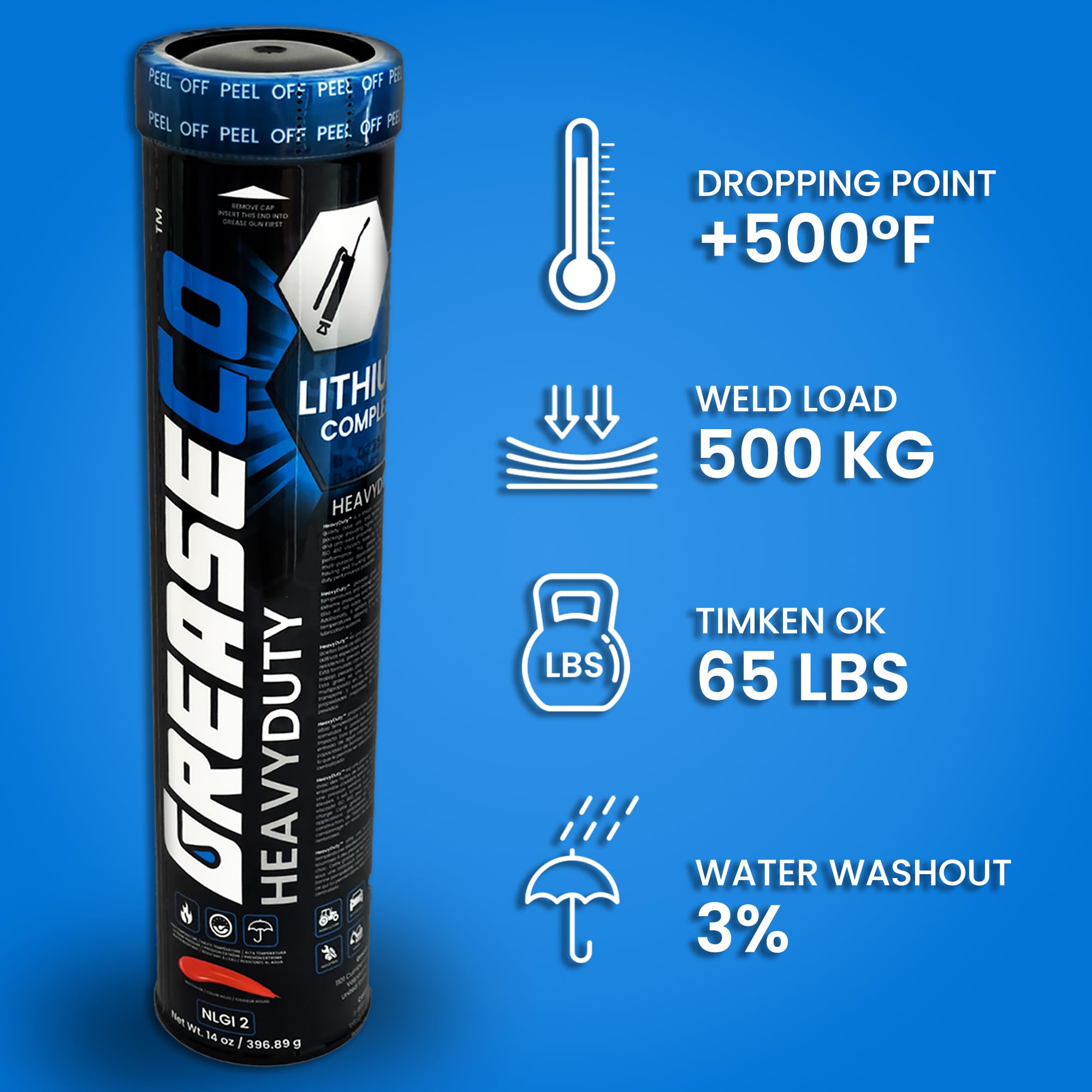 Red And Tacky Lithium Grease Tube | Wheel Bearing | High Temp | Axle | Automotive | Trailer | 5Th Wheel | Ball Joint | Tractor |