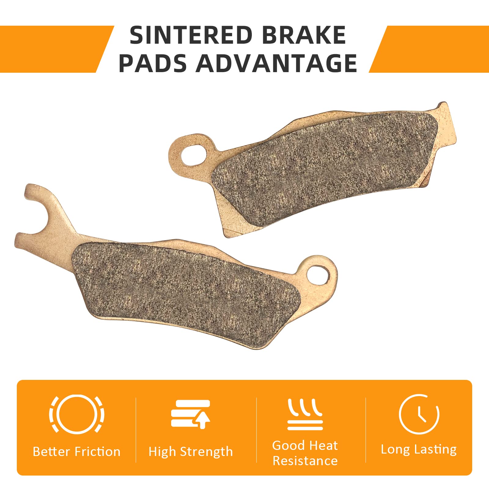 Front & Rear Brake Pads Sintered For Can Am Outlander 450 500 570 650 800 850 1000 (3 Sets)