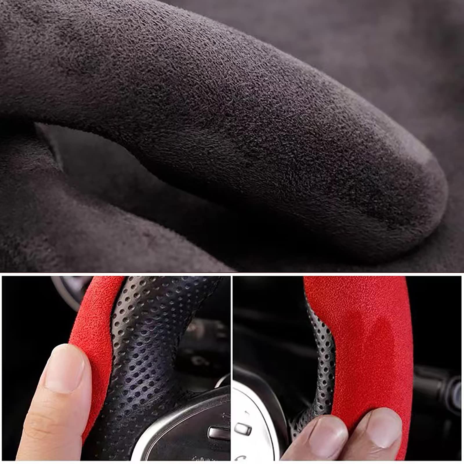 New Suede Steering Wheel Cover For Women&Man, Safety Anti-Skid Car Accessories, Car Wheel Protection Covers, Suitable For Most M