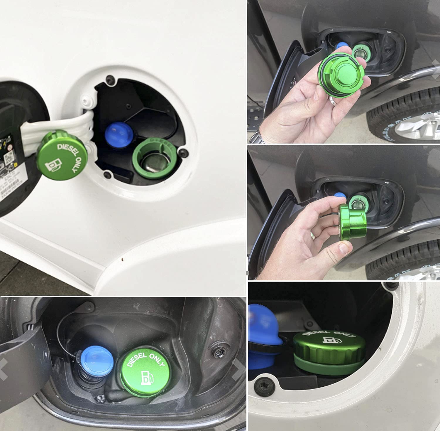 Xjdamz Aluminum Diesel Cap Only Fit 2019-2021 Latest Dodge Ram 6.7L 1500 2500 3500 (There Are Three Vertical Plastic Posts At Th