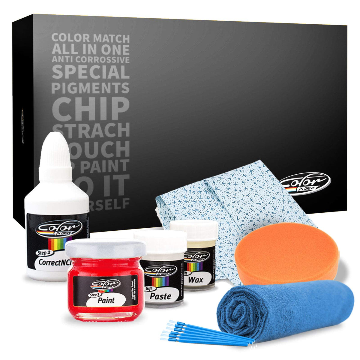 Color N Drive Touch Up Paint - Compatible With Subaru Bbs Silver Metallic (Sk1) - Scratch And Chip Repair Kit - Plus Pack
