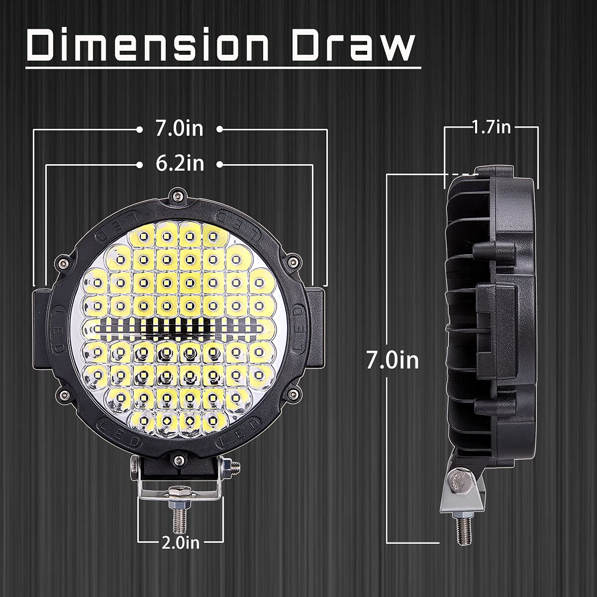 San Young Round Led Off Road Lights 210W 21000Lm, Trucks Tractor Led Work Lights, Led Light Pods Offroad Auxiliary Driving Fog L