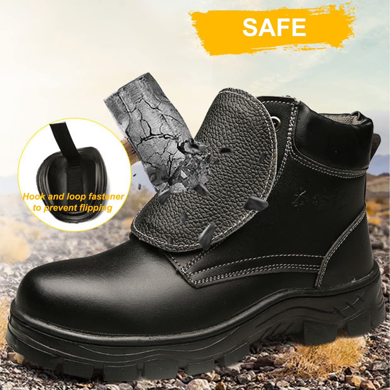 Metatarsal Guards For Work Boots, Zawasstu Unisex Toe Protector Shield Attachment For Most Safety Boots And Shoes, Universal Siz