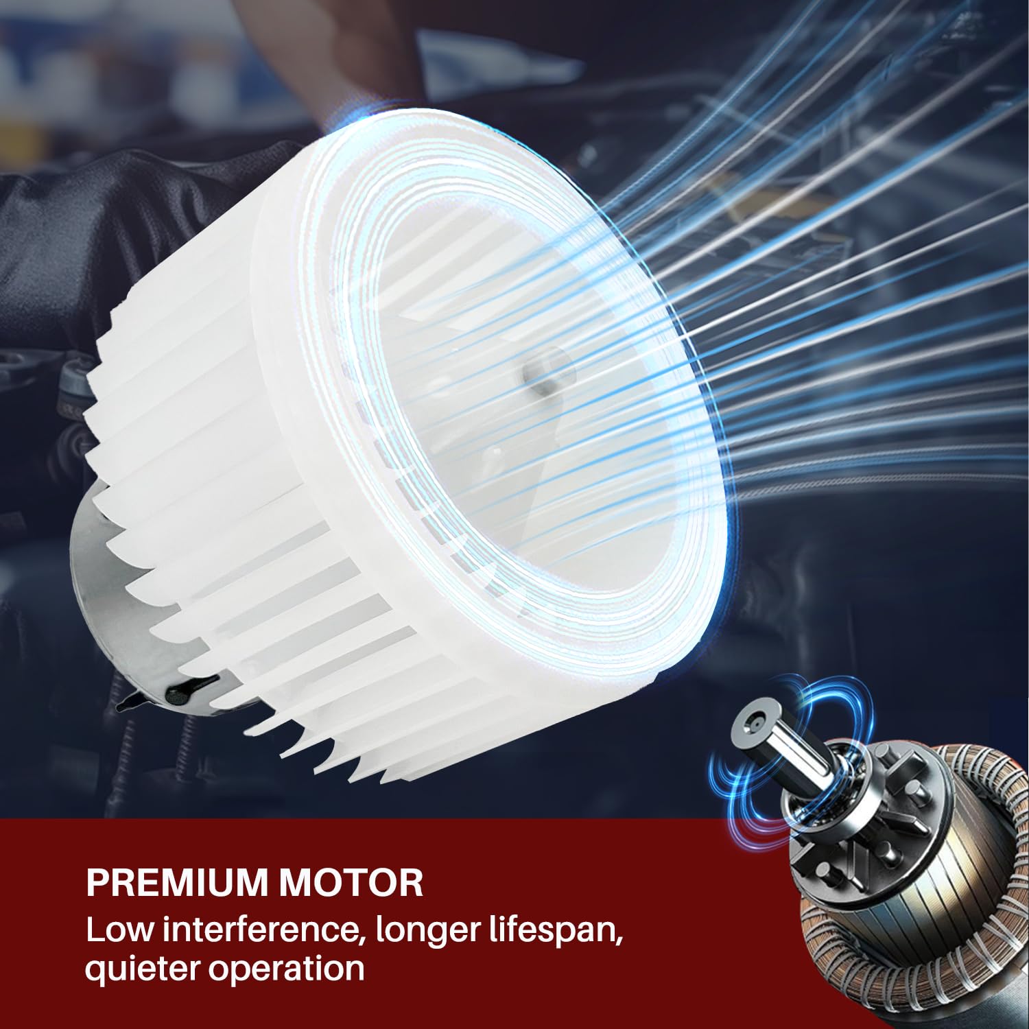 Aspligo 700184 Ac Heater Blower Motor Fan Assembly Fit For Chevrolet Malibu 2008-2012, For Pontiac G6 2005-2010,For Saturn Aura