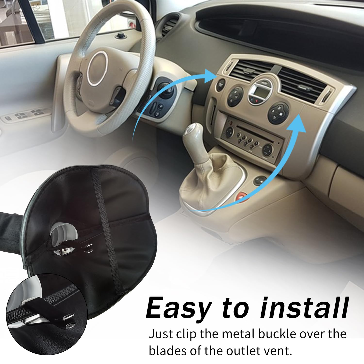 Rsobl AC Vent Extender for Vehicles,Car Air Conditioning Vent Hose,AC Tube Hose for Back Seat Directs Cool Air or Hot Air,Make C