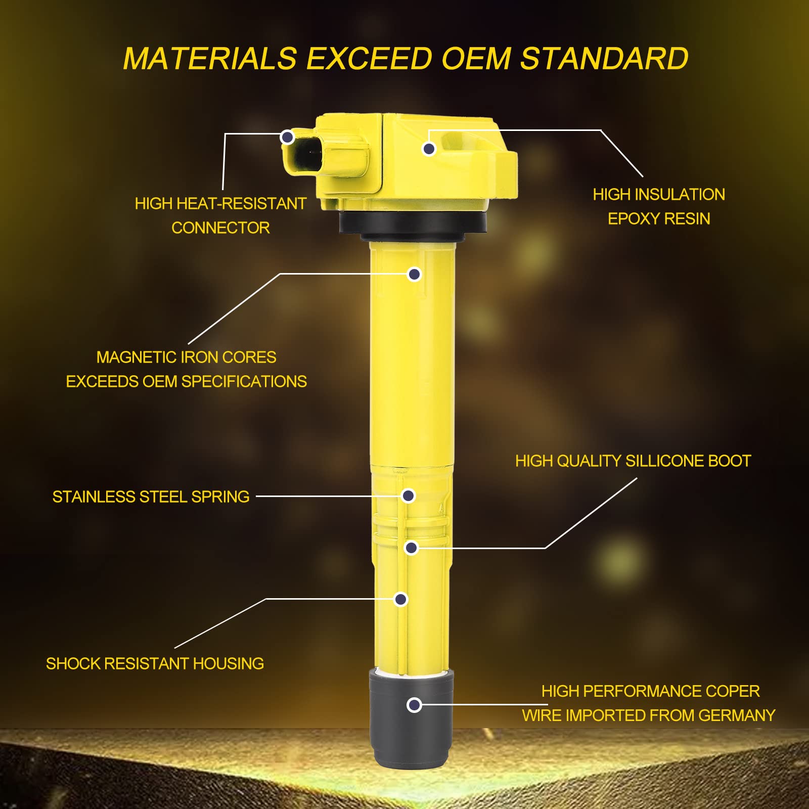 Partselect Ignition Coil Pack Replacement For Honda Accord 2013 2014 2015 2016 2017 For Honda Crv Cr-V Ignition Coils For Acura