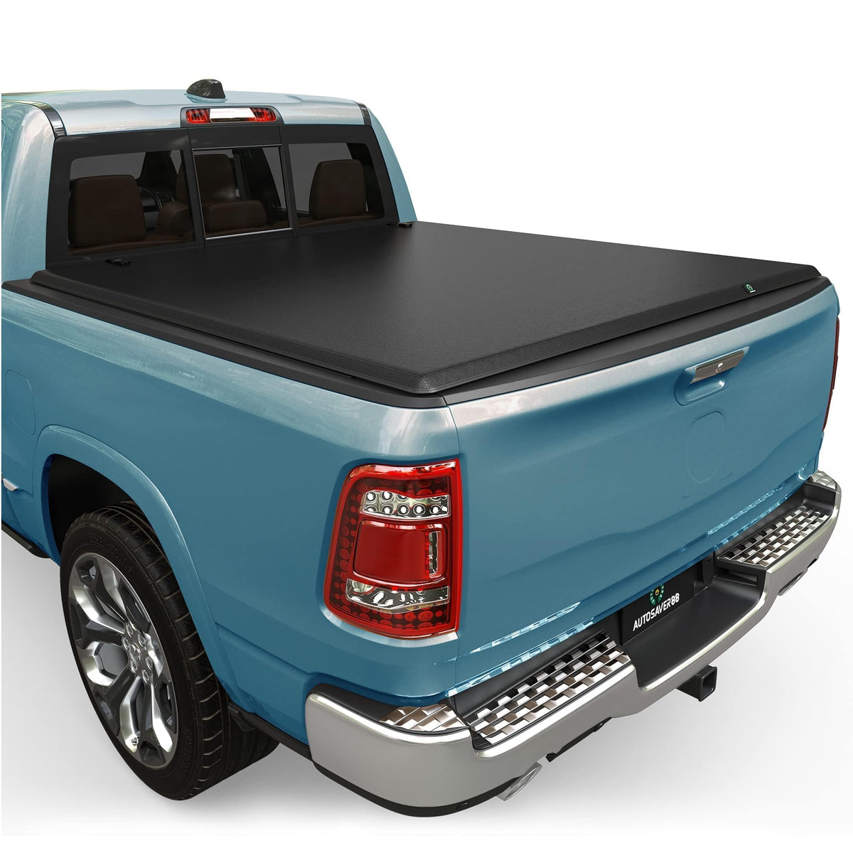 Autosaver88 Soft Tri-Fold Truck Bed Tonneau Cover Fits For Dodge Ram 1500 (Classic & New) 2002-2025, Fits For Dodge Ram 2500 350