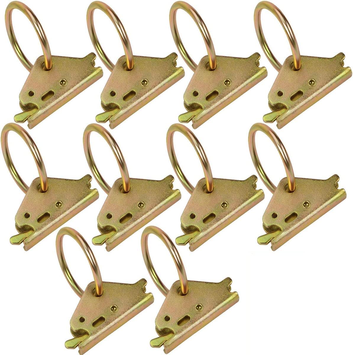 Heavy Duty E Track O Rings Tie Down Anchors E-Track Tie-Down Rail System Accessories for Enclosed/Flatbed Trailer Truck Pickup V