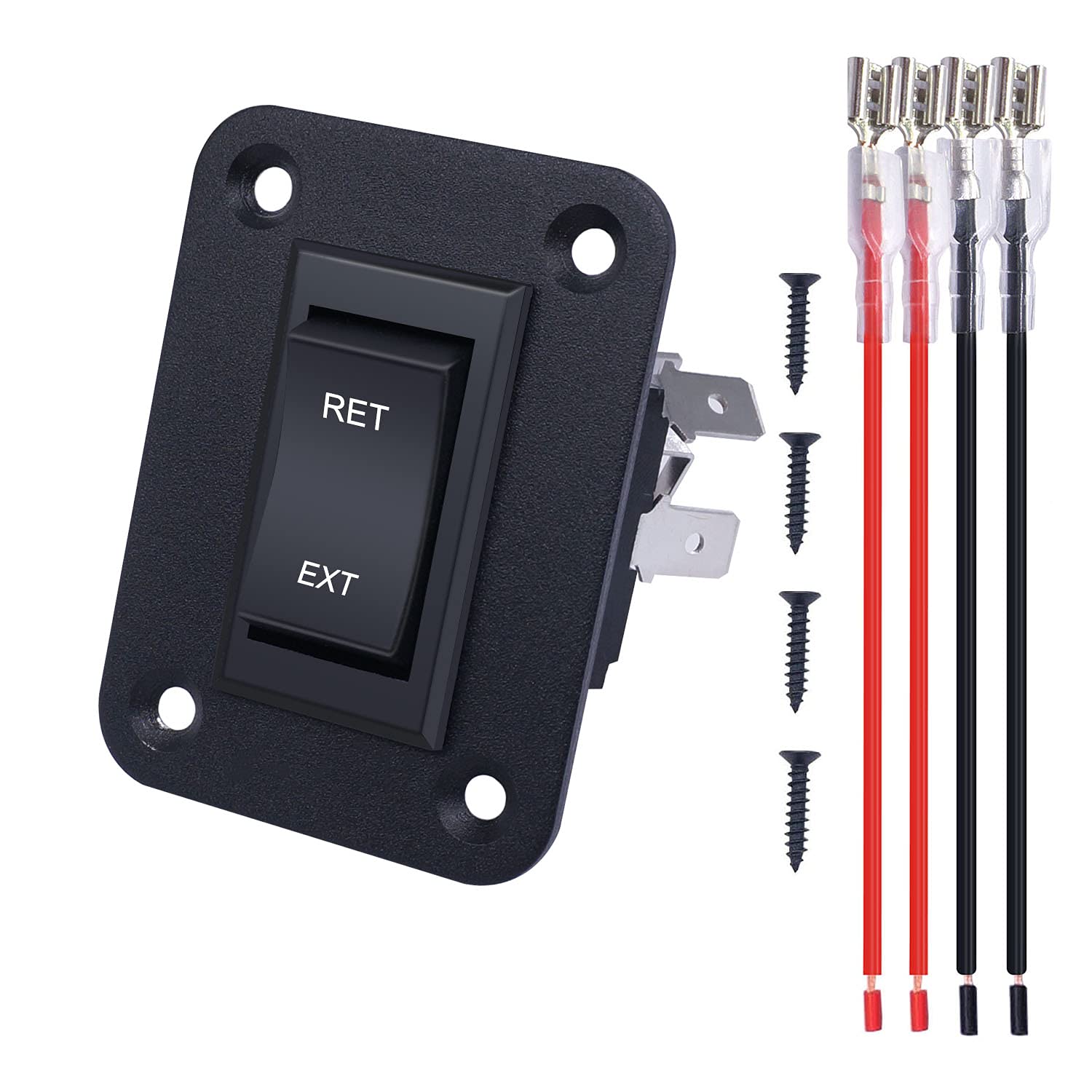 Weideer Power Stabilizer Switch Rv Jacks Leveling Momentary Reverse Polarity Rocker Switch 20A 12V Dc With Harness Screws For Ca