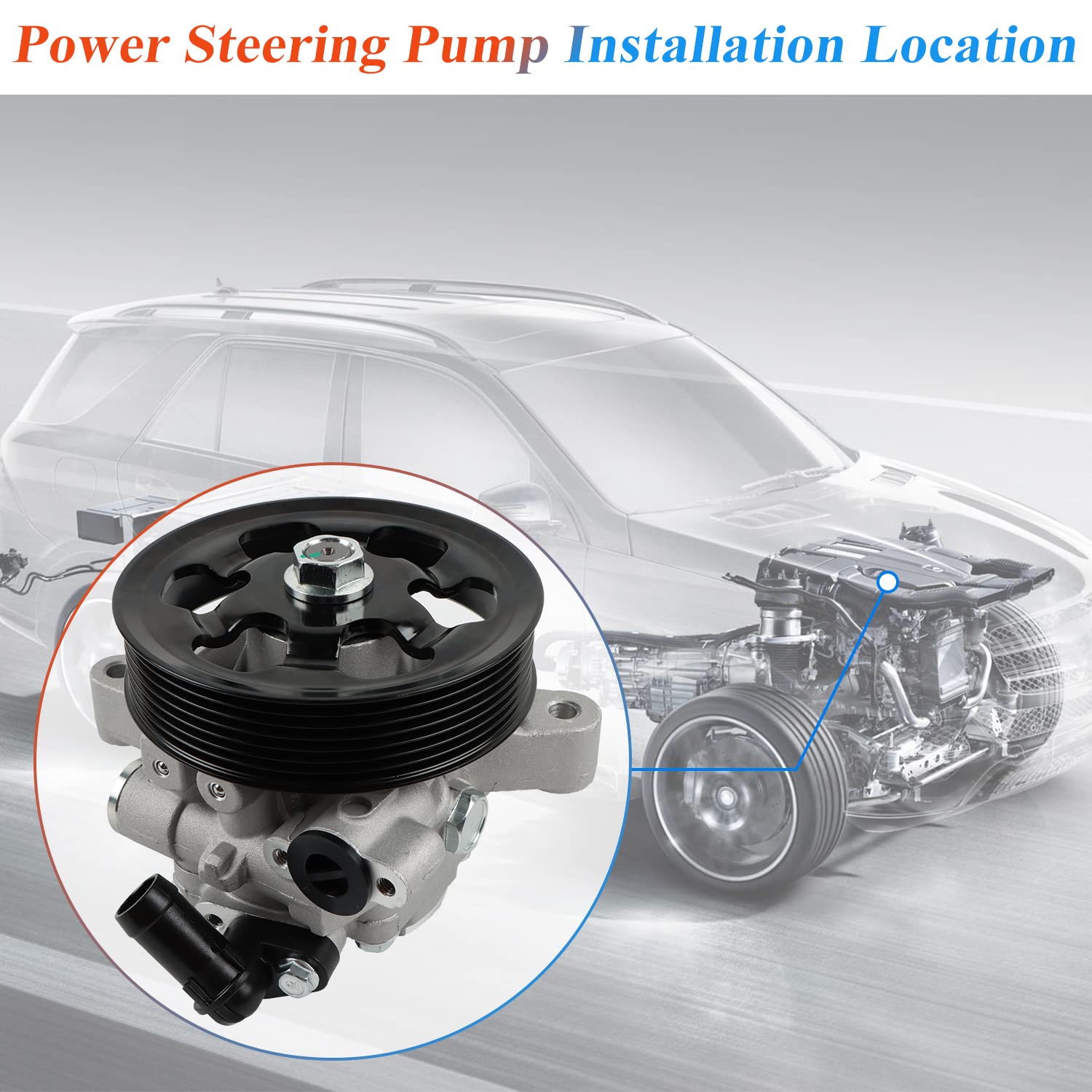 Daysyore Power Steering Pump 21-5456 With Pulley Fits For 2006 2007 2008 2009 2010 2011 Civic 1.8L, Oe-Quality Power Assist Pump, Replace Oe 21-5456 55-5822 56110-Rna-A01 36-215668
