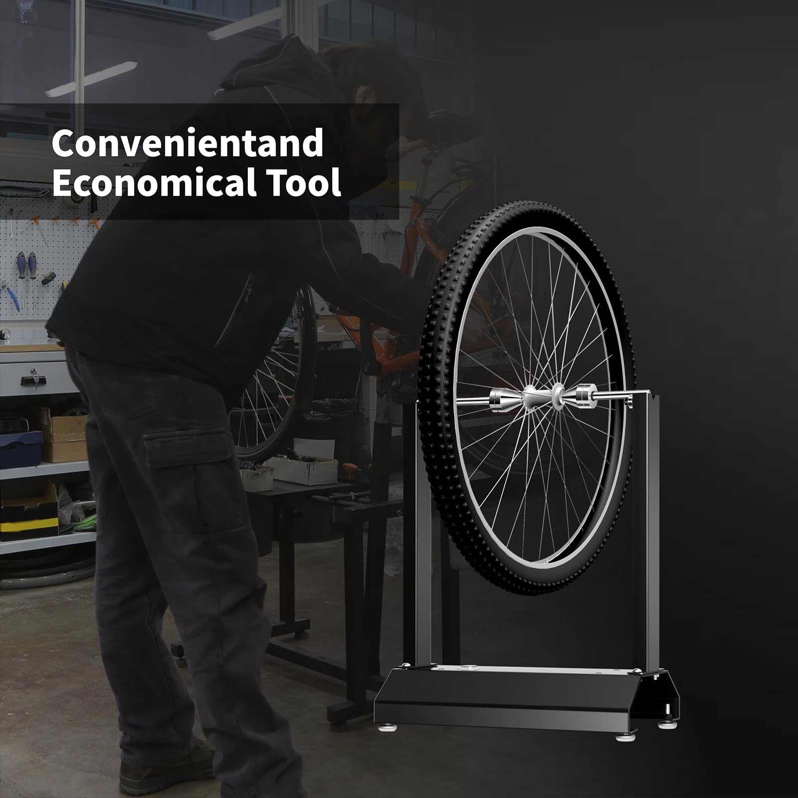 Mkienhy Motorcycle Wheel Balance - Tire Balance Stand for Static and Dynamic tire Alignment for Most Motorcycles and Off-Road Bi