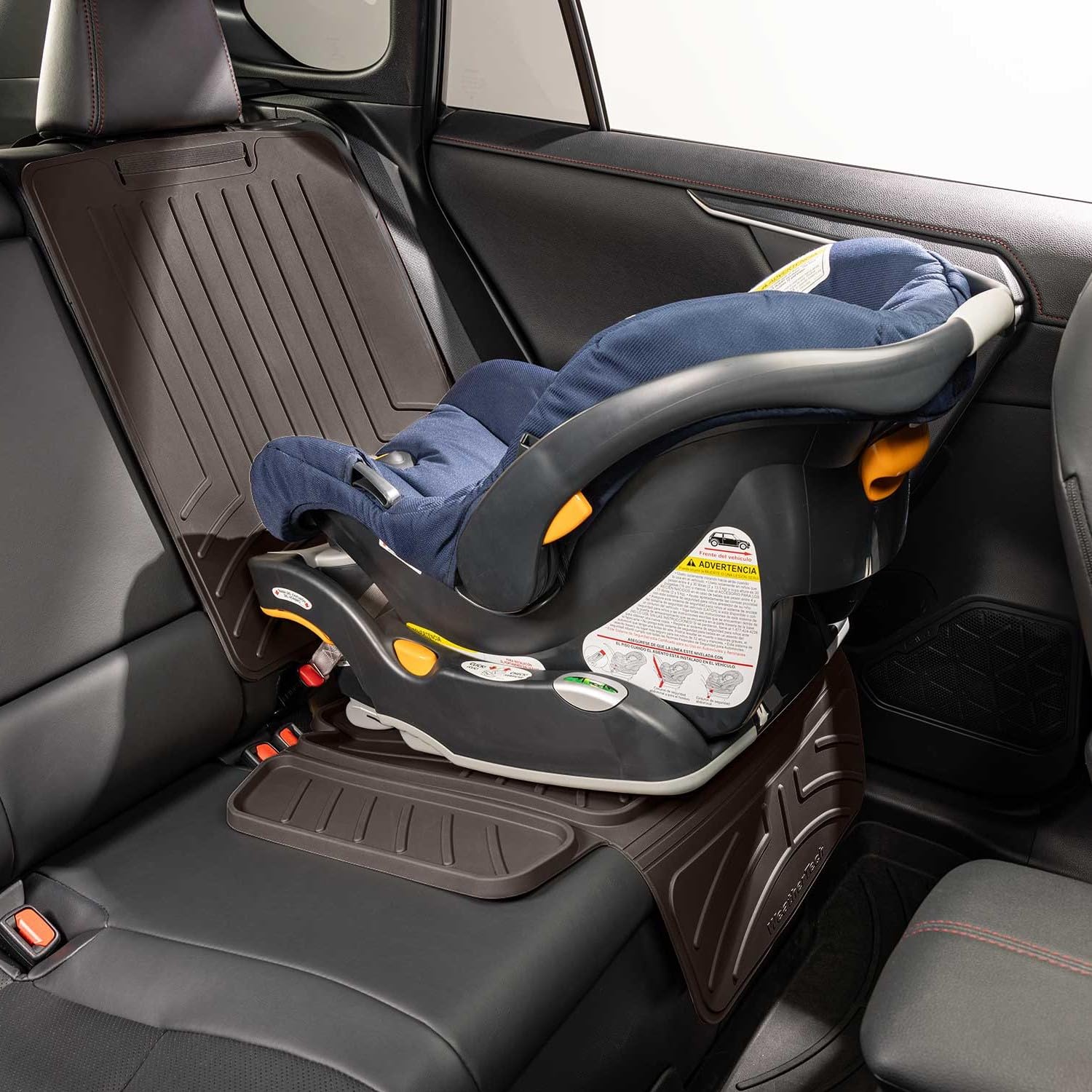 Weathertech Child Car Seat Protector With Back Cocoa