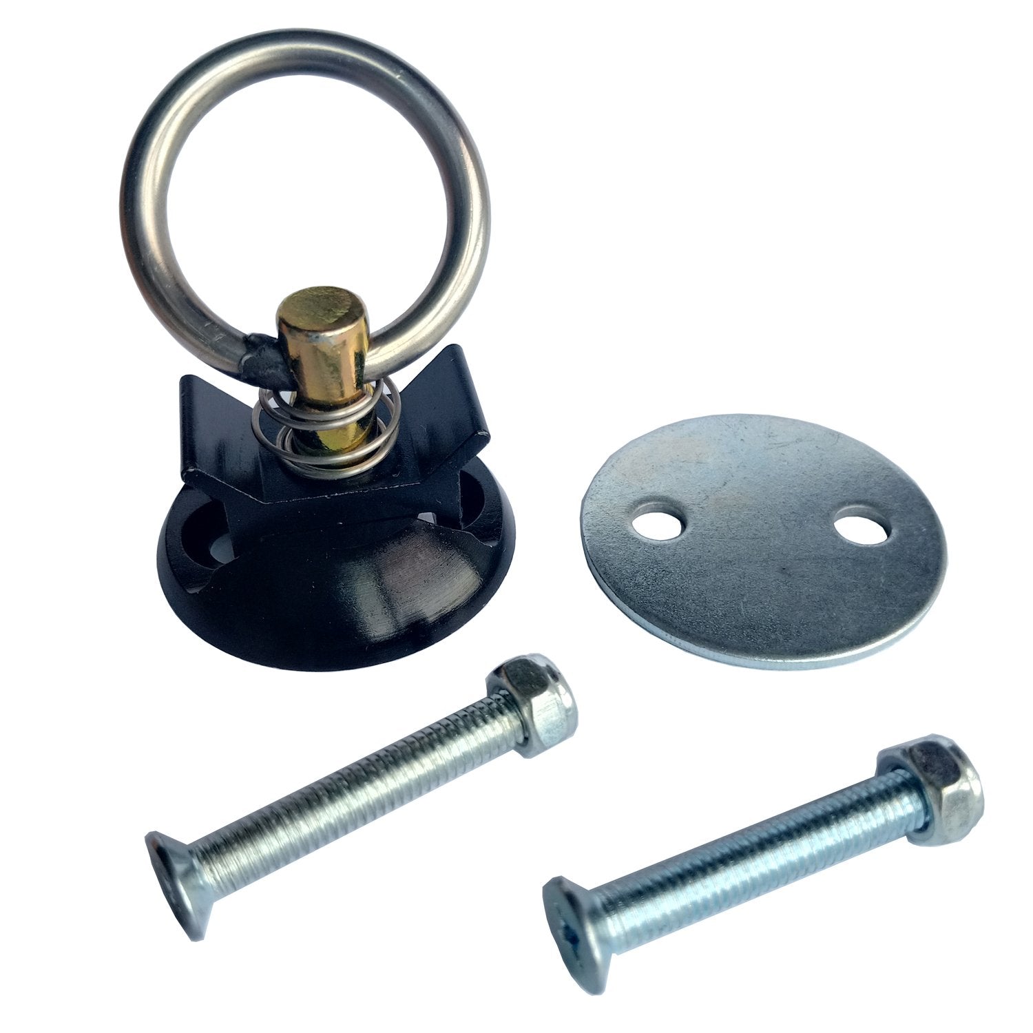 4 Pack Round Anchor Point Tie Down Kit, Bolt On Fitting Kit With Quick Release Tie Down Anchor