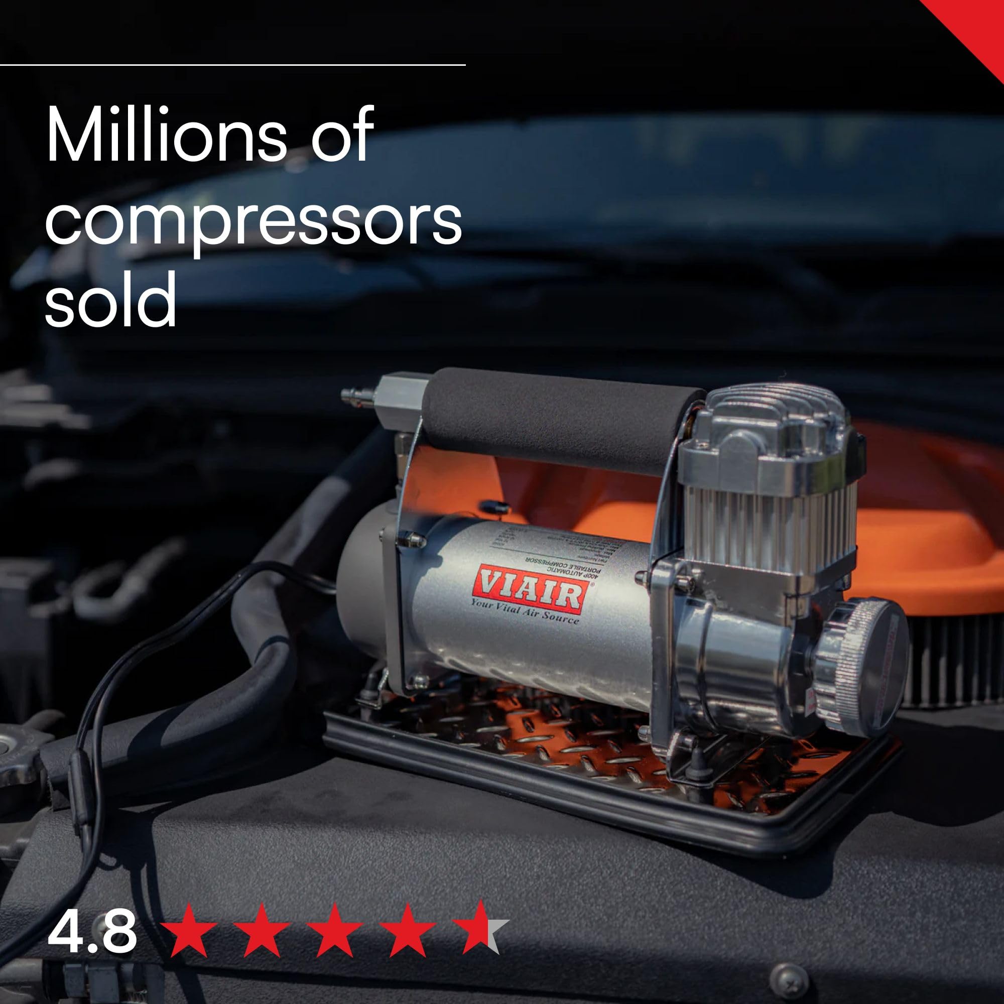 Viair 400P-Rv/40047 Automatic Portable Compressor, Tire Inflator Kit, Air Compressor For Rv, Truck, Jeep, And Suv Tires, Portabl