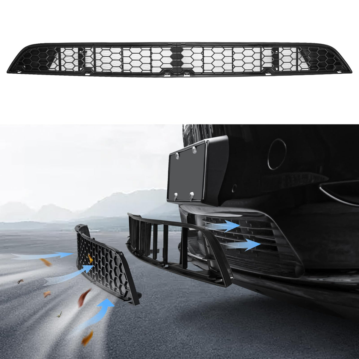 Kunist Grille Mesh Inserts For Tesla Model Y 2021-2025 Front Air Inlet Vent Grille Cover Replacement For Tesla Model Y Accessori