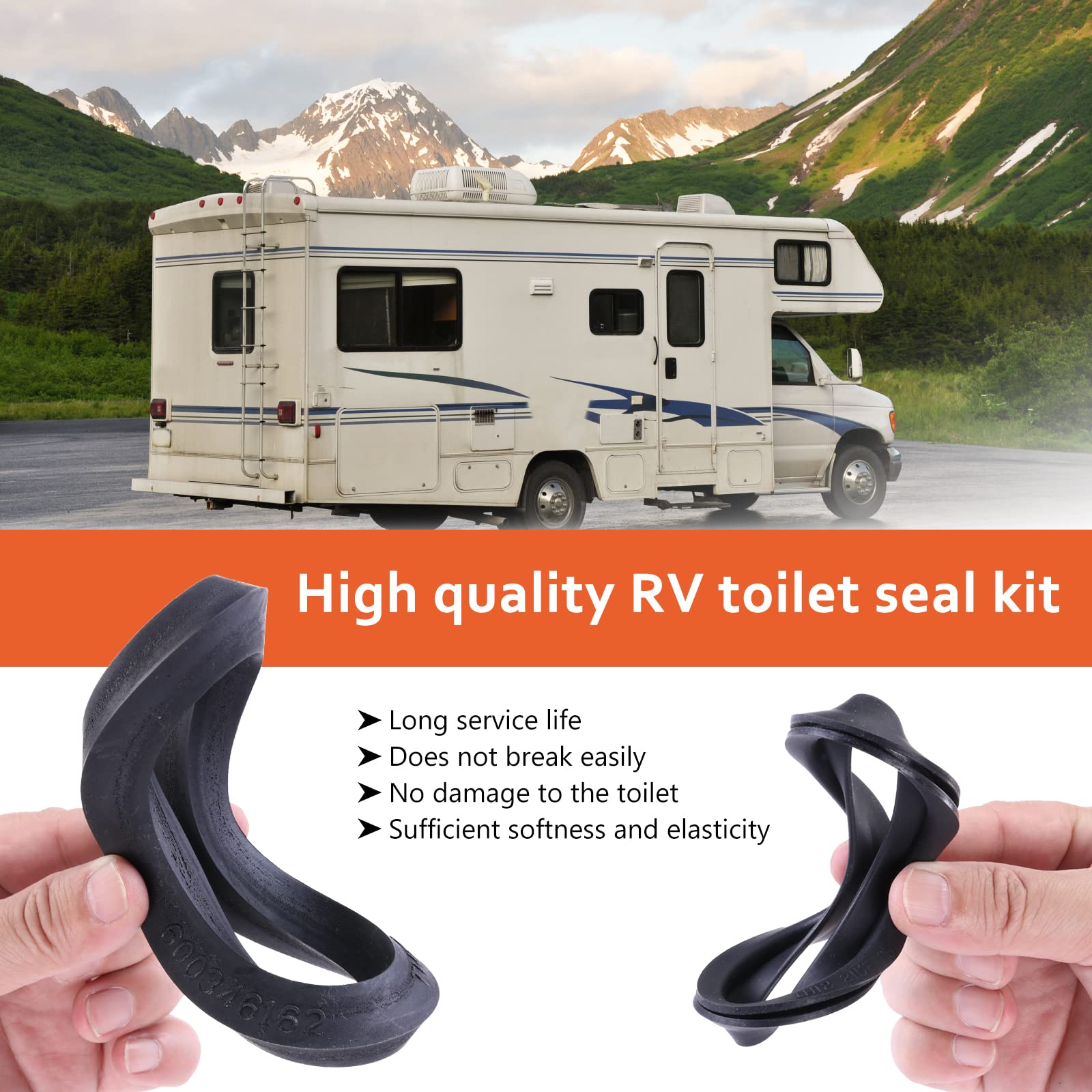 Boeemi Rv Toilet Seal Kit Compatible With Dometics 300/310/320 Series To Replace 385311652 Camper Bowl Seal Part And 385311658 F