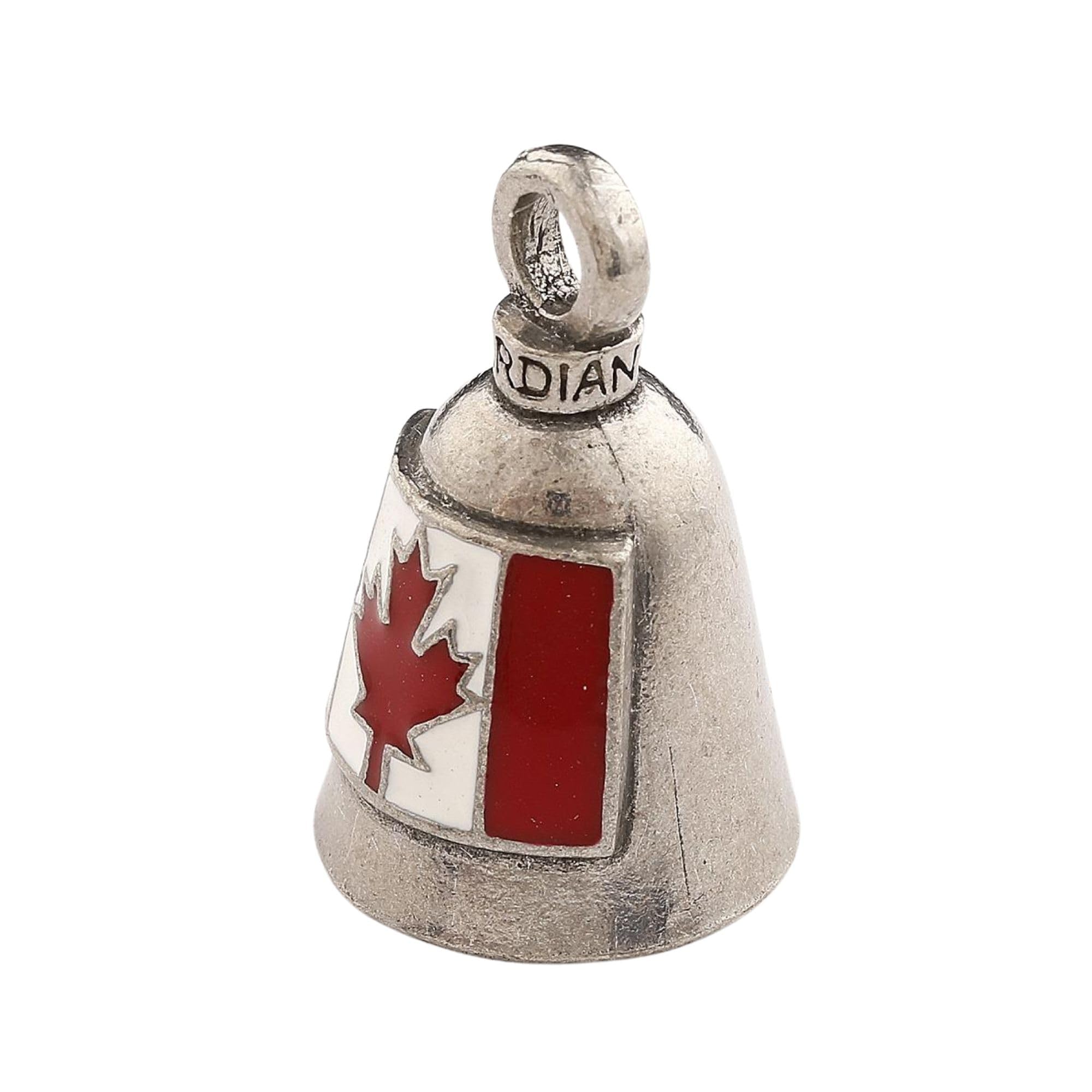 Guardian Bell Canadian Good Luck Bell W/Keyring & Black Velvet Gift Bag | Motorcycle Bell | Lead-Free Pewter | Made In Usa