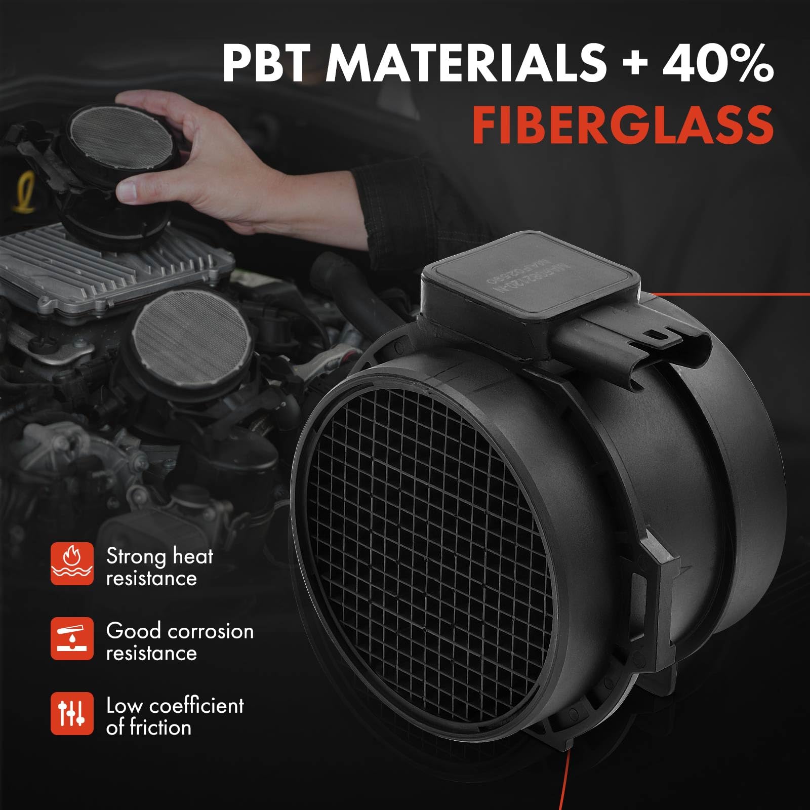 A-Premium Mass Air Flow Sensor Meter Maf (6-Pin) Compatible With Bmw 325Ci 03-05 (Engine M56), 330I 03-05, 330Ci 03-06 - (E46) 2