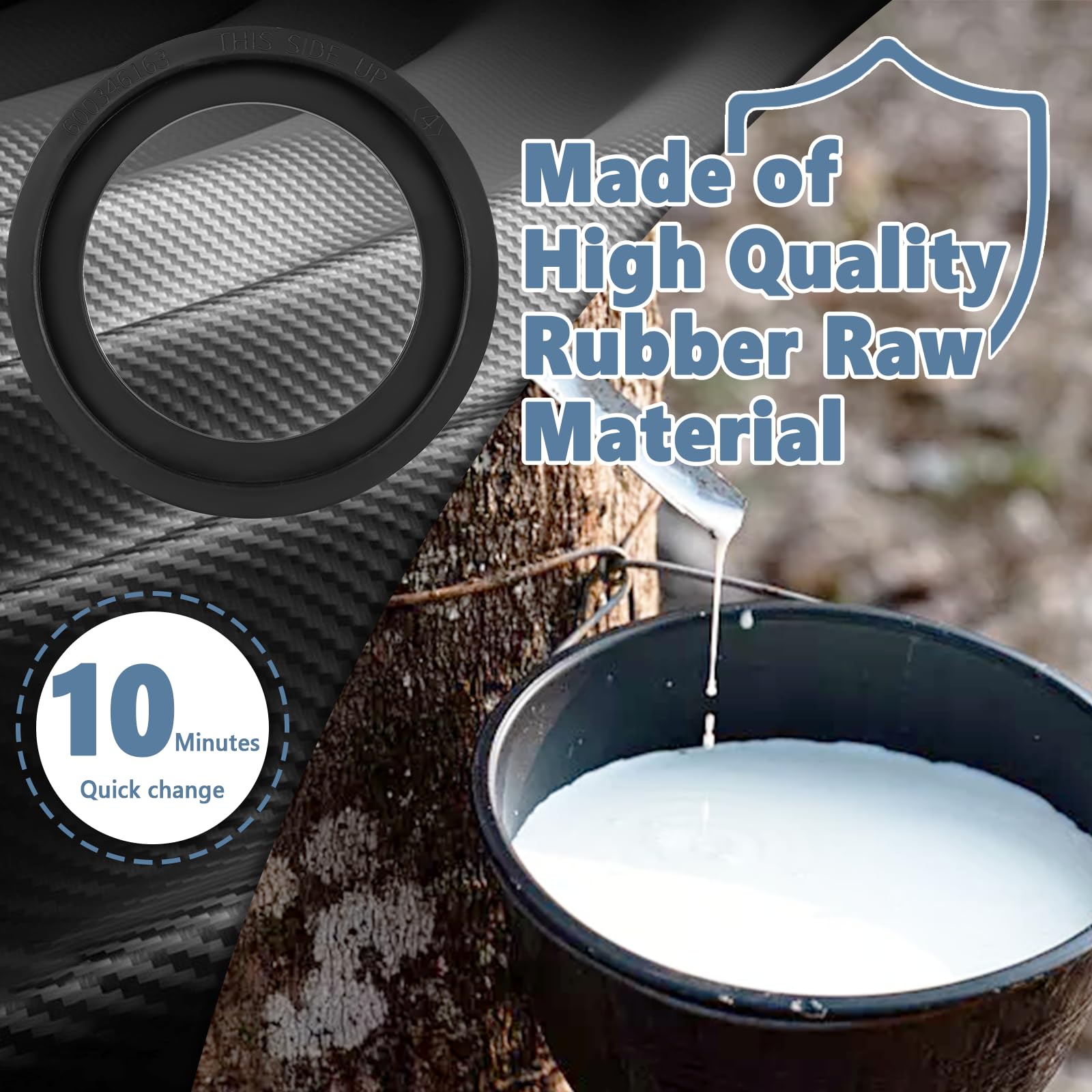 385311658 Flush Ball Seal Gasket Replacement For 300/310 / 320 Rv Toilets, High-Grade Rubber, Pack Of 2