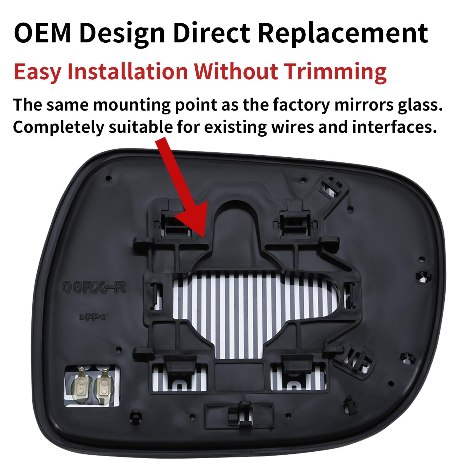 Loiyllen Passenger Side Mirror Replacement For Lexus Rx330 2004-2006 Rx350 2007-2009 Rx400H 2006-2009 - Mirrors Glass, Right Side Rear View Mirror Glass With Power Heated